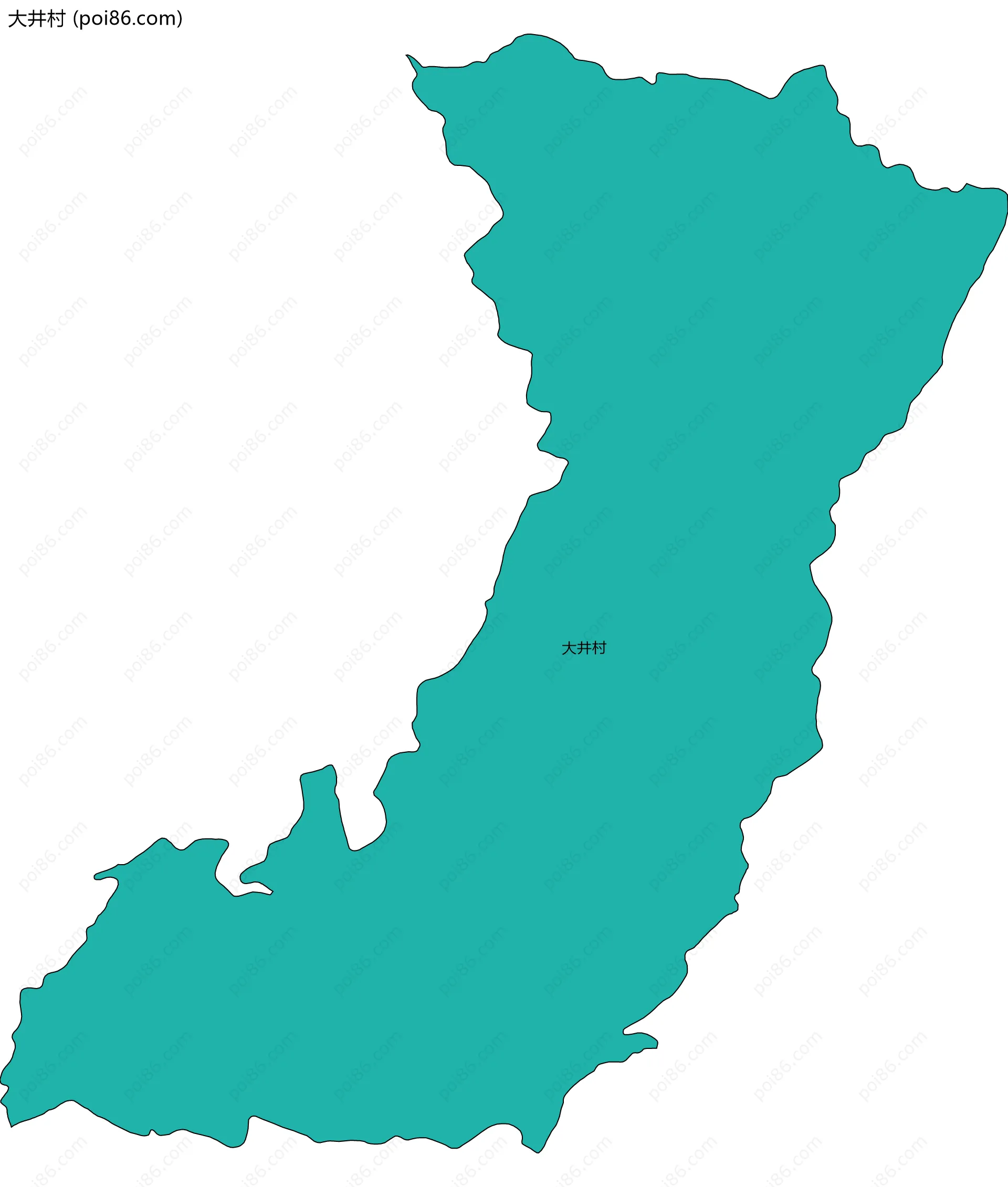 大井村边界地图