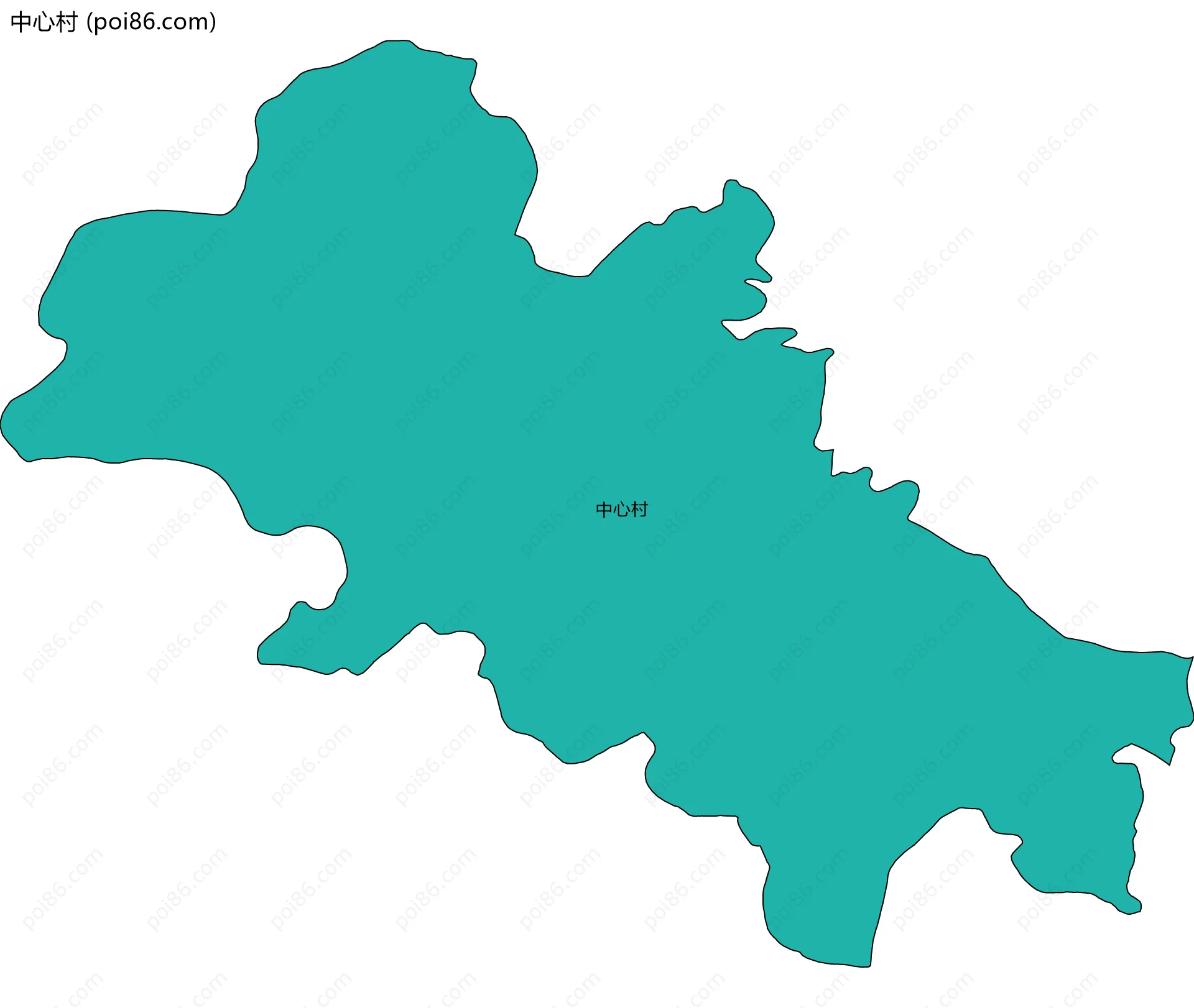 中心村边界地图