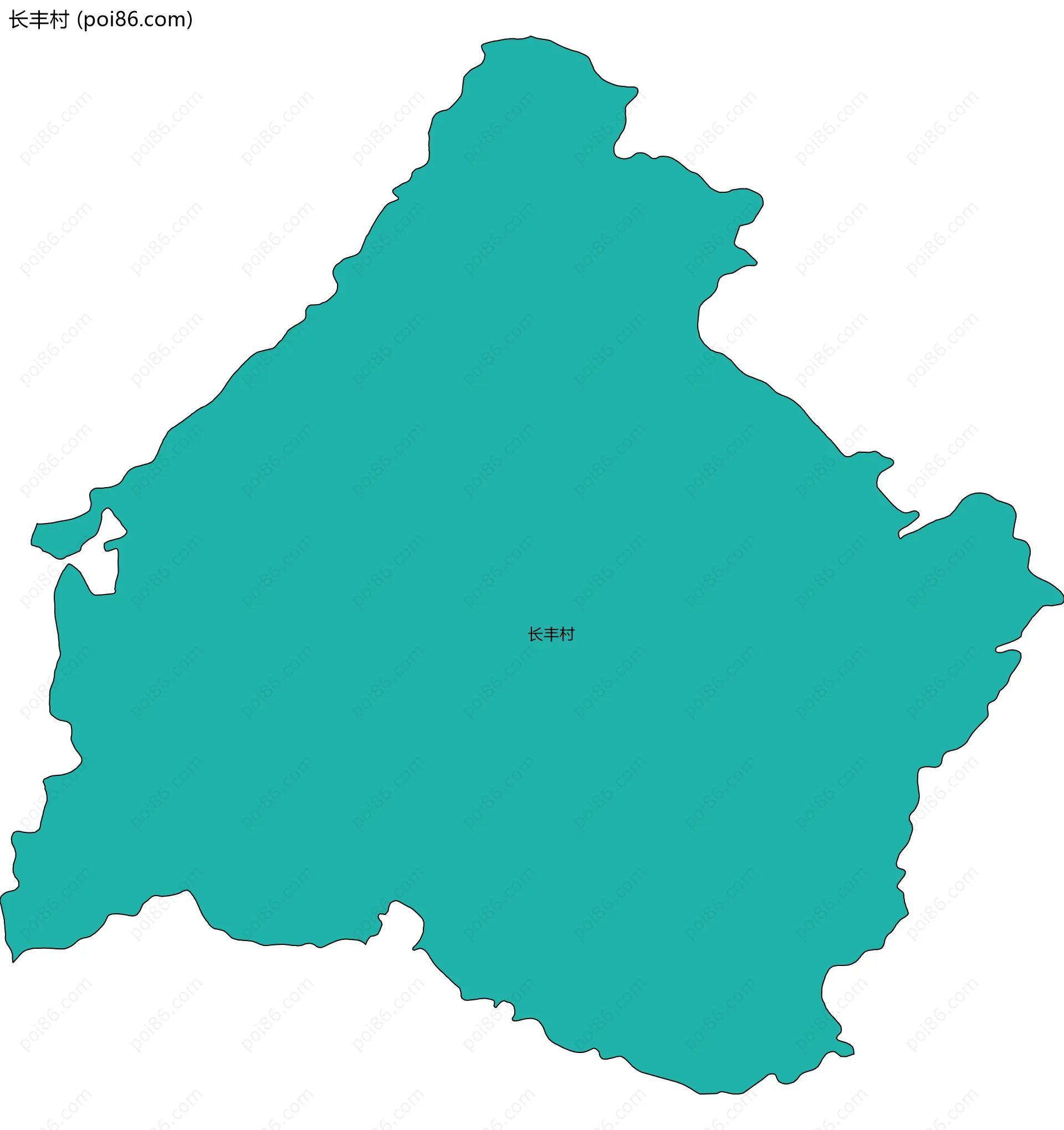长丰村边界地图