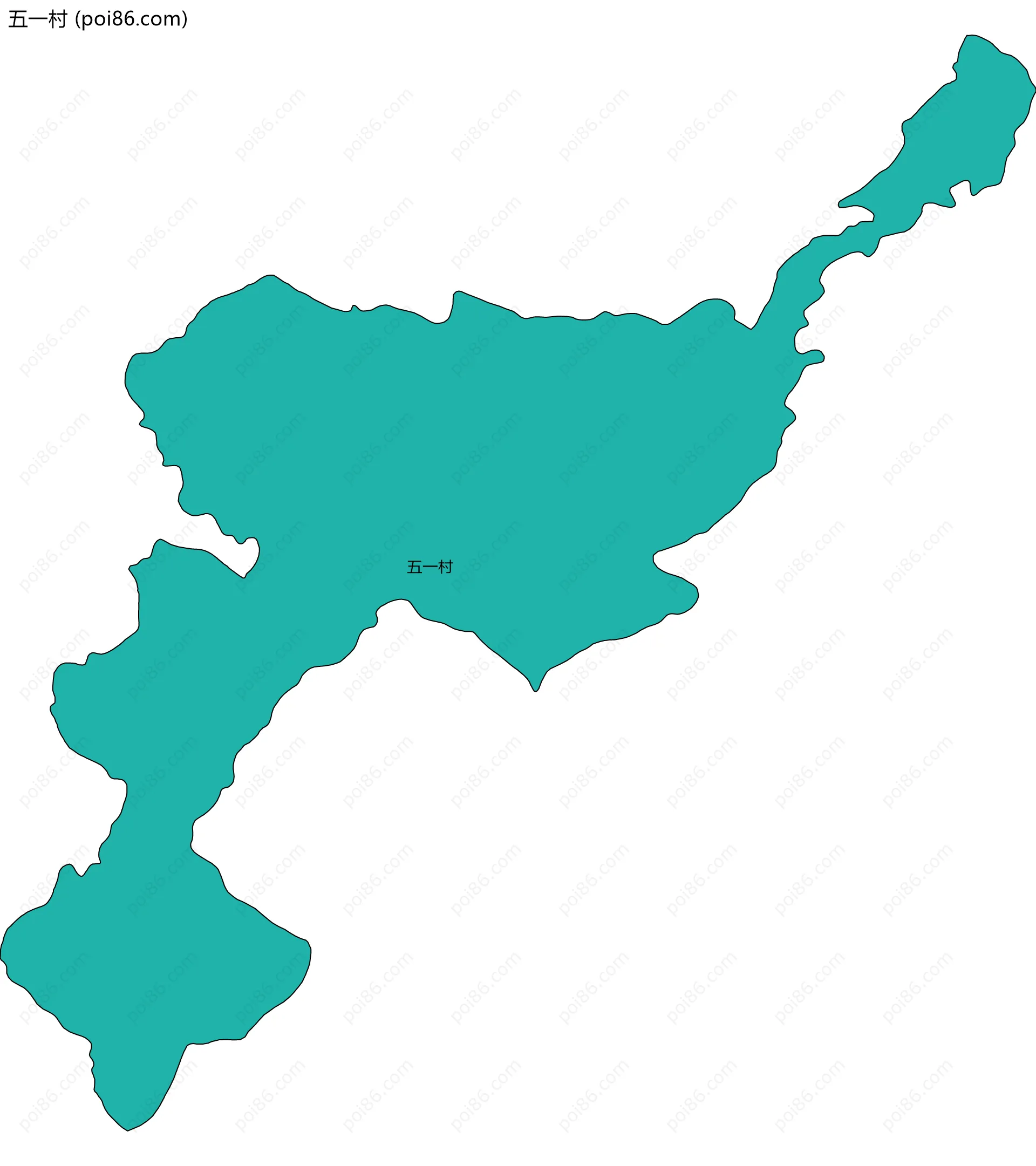 五一村边界地图