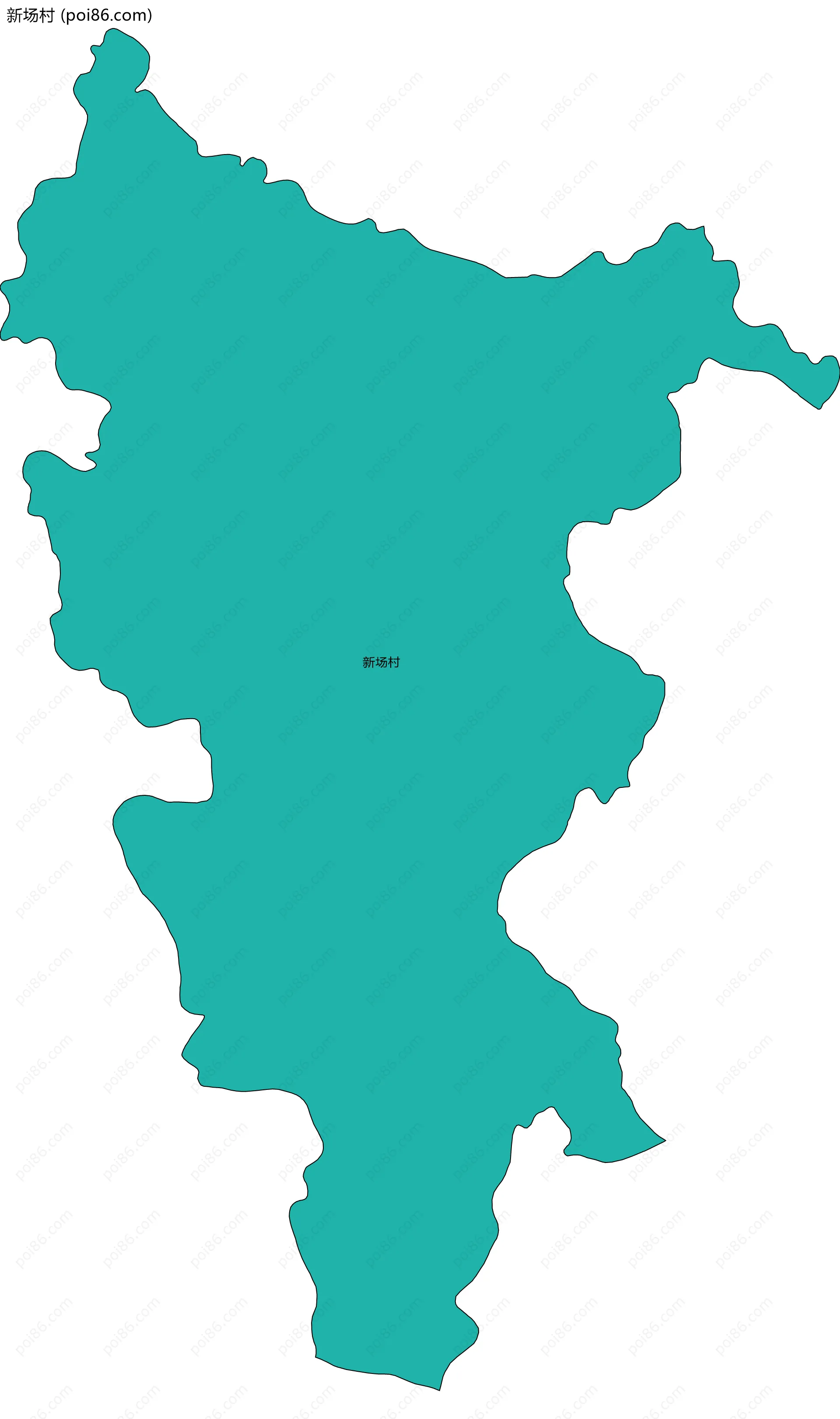 新场村边界地图