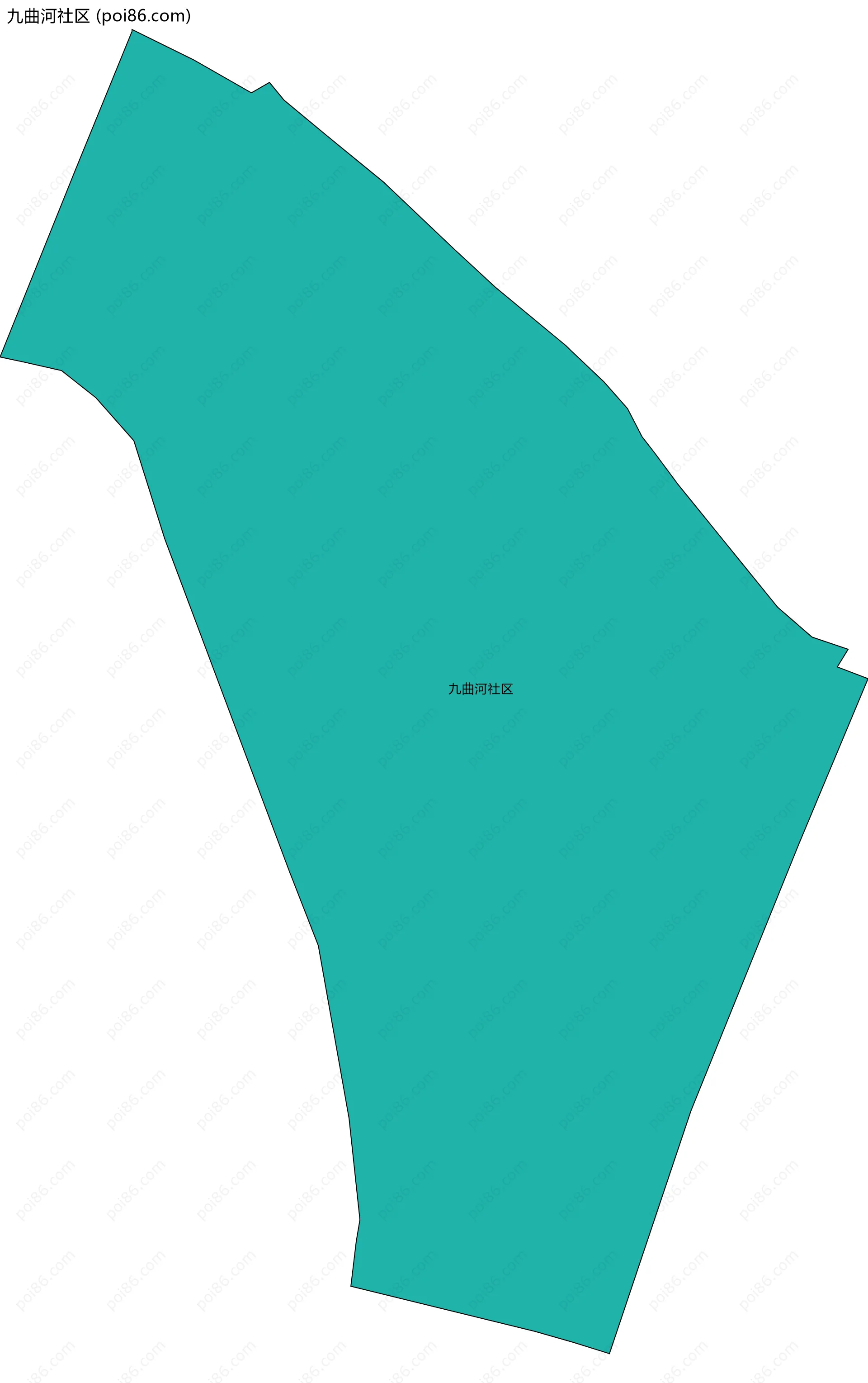 九曲河社区边界地图