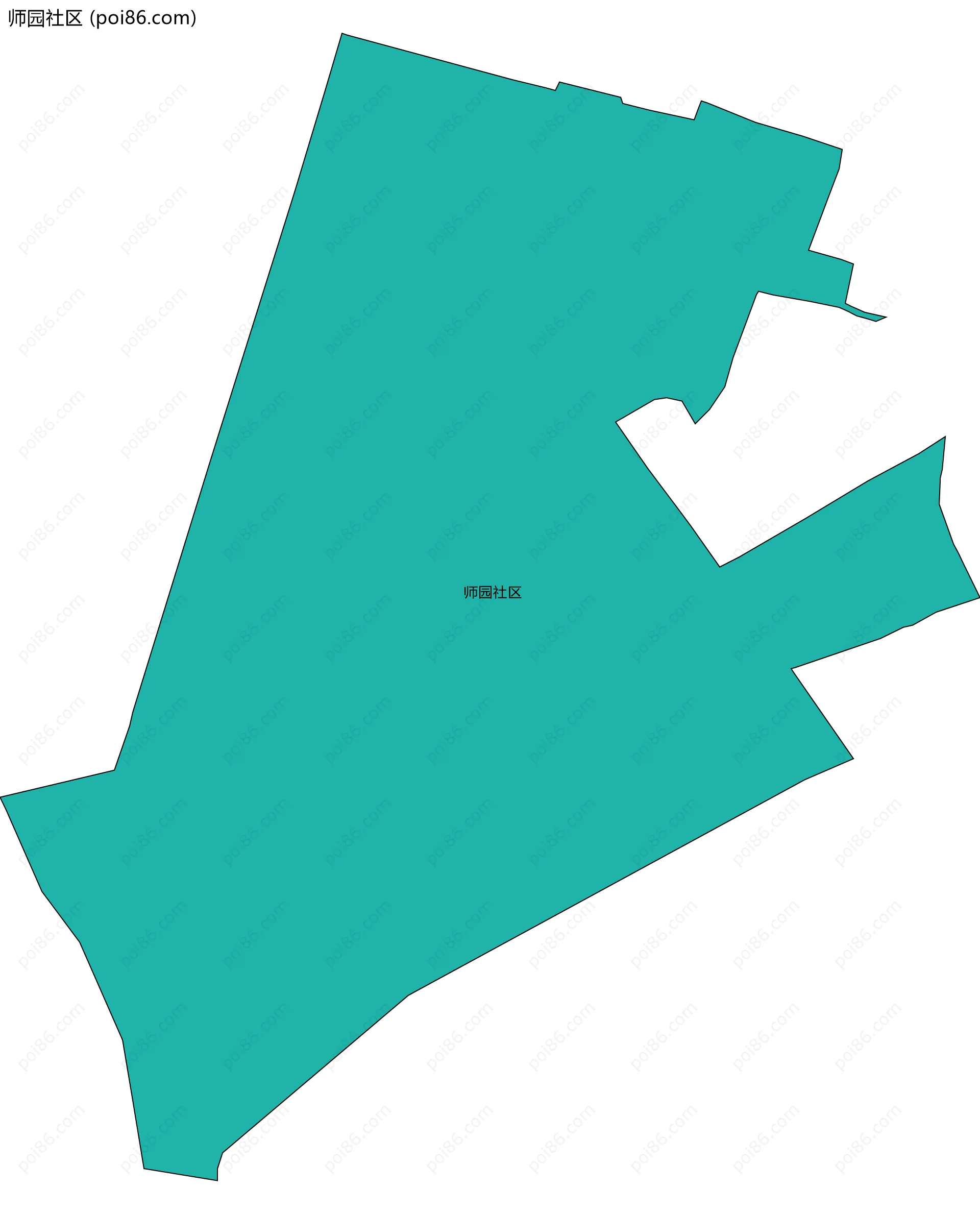 师园社区边界地图