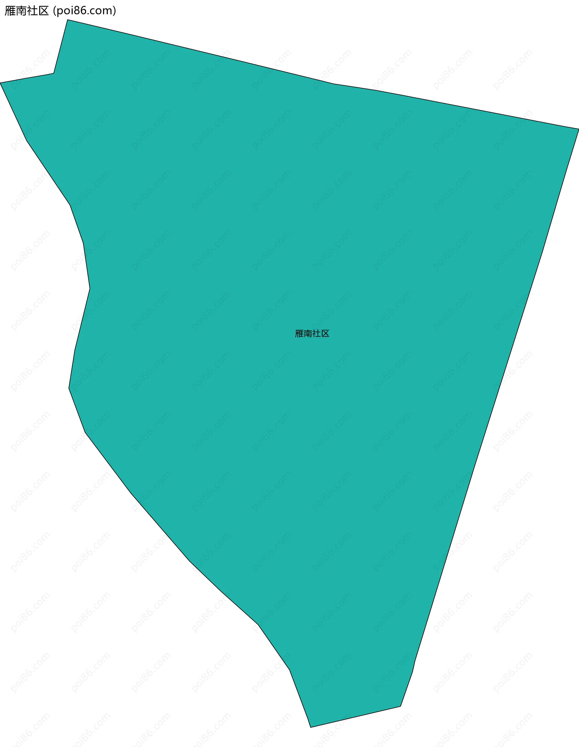 雁南社区边界地图