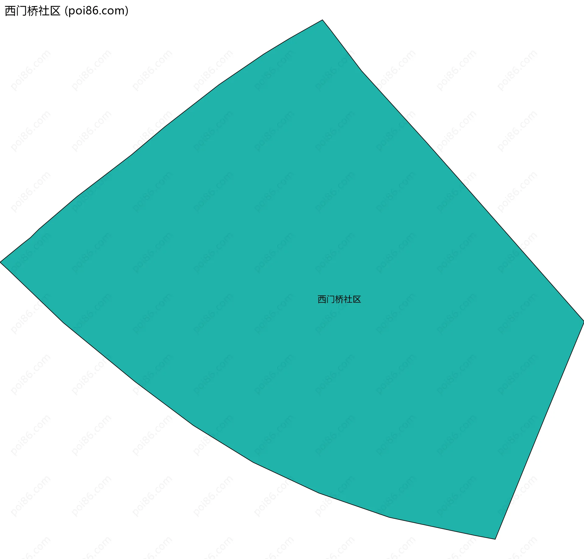西门桥社区边界地图