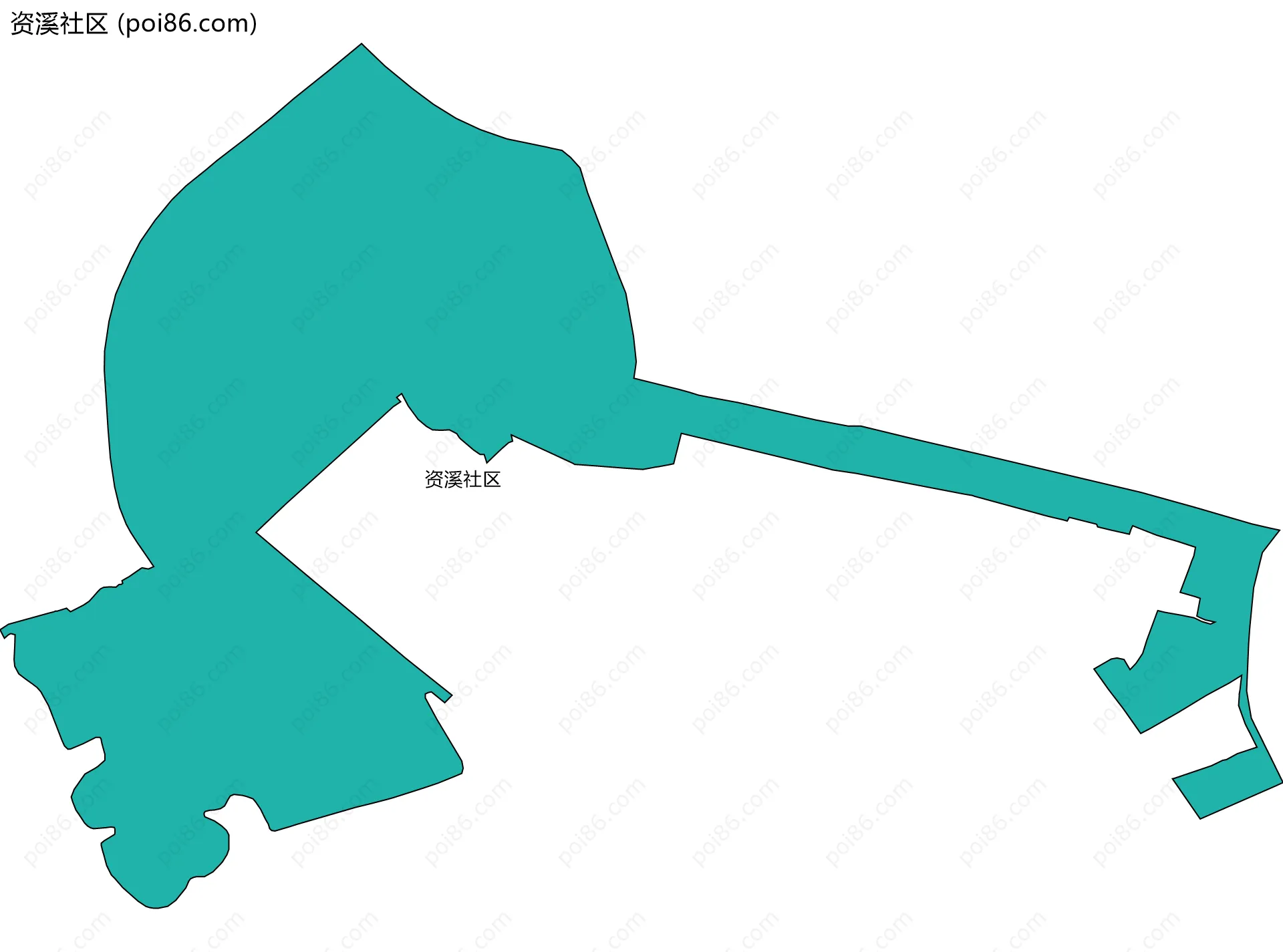 资溪社区边界地图