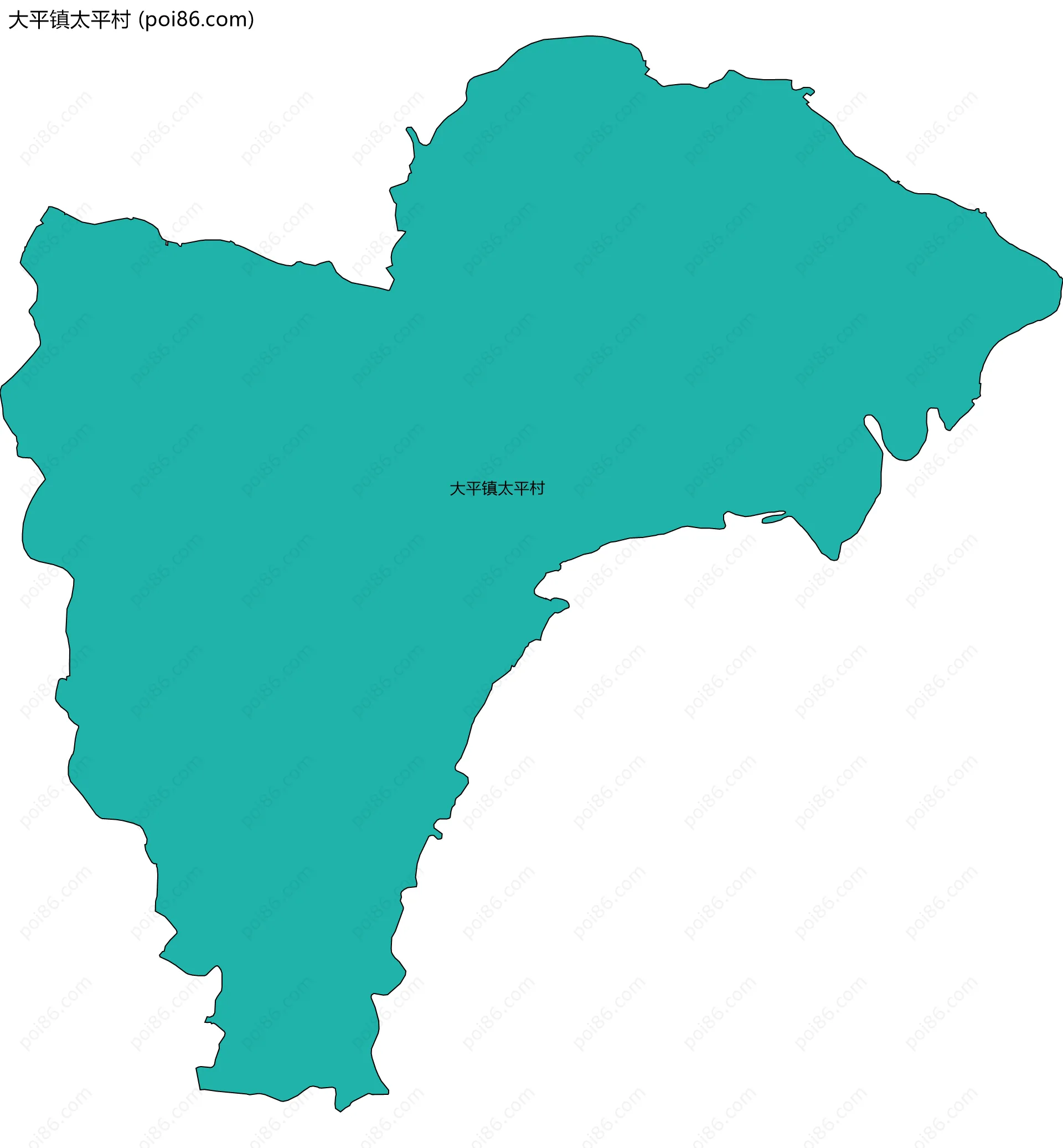 大平镇太平村边界地图