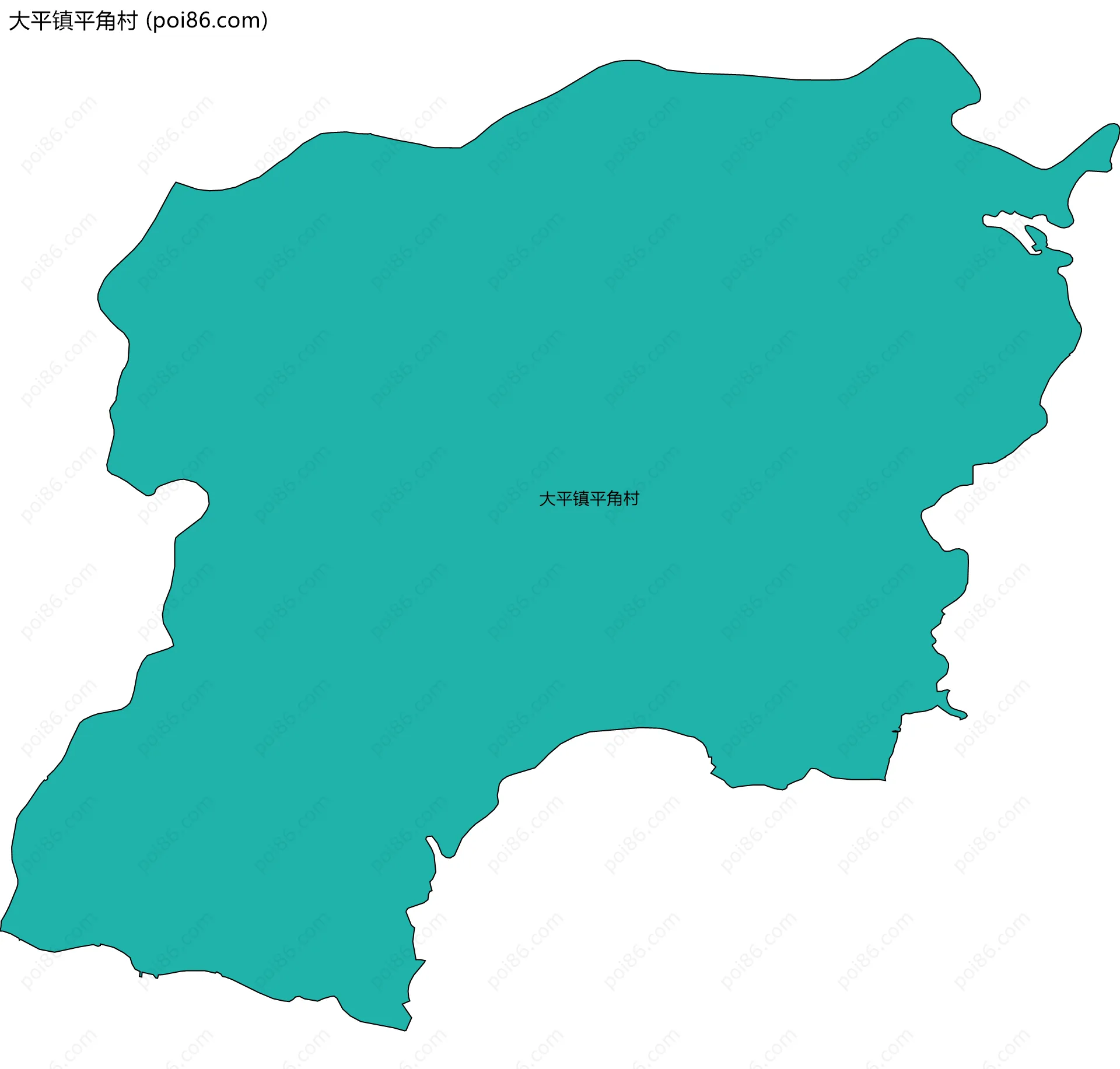 大平镇平角村边界地图