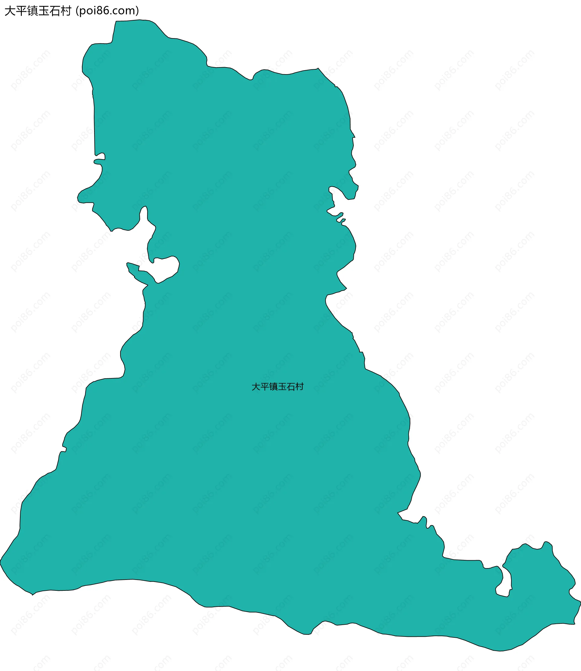 大平镇玉石村边界地图