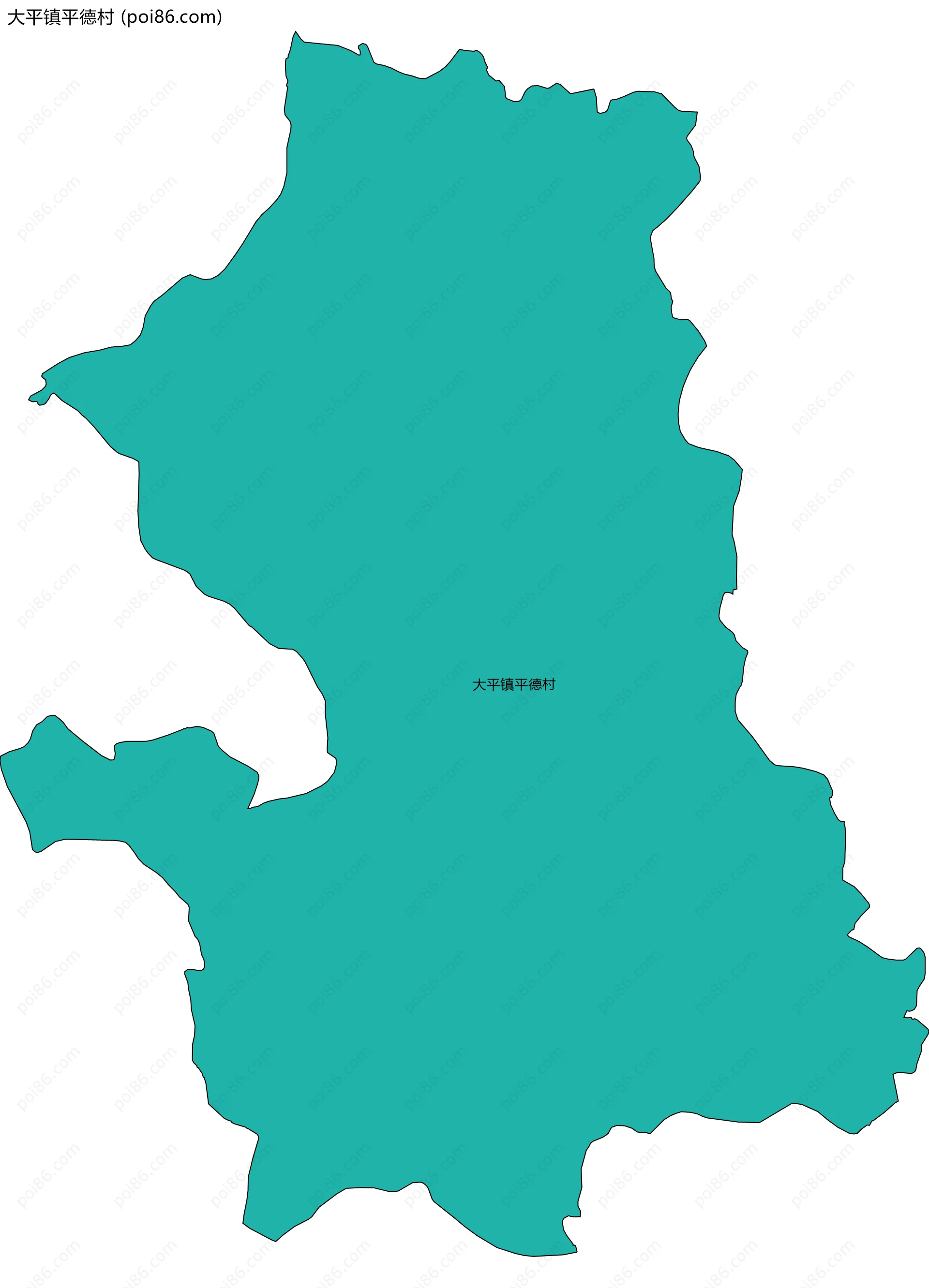 大平镇平德村边界地图