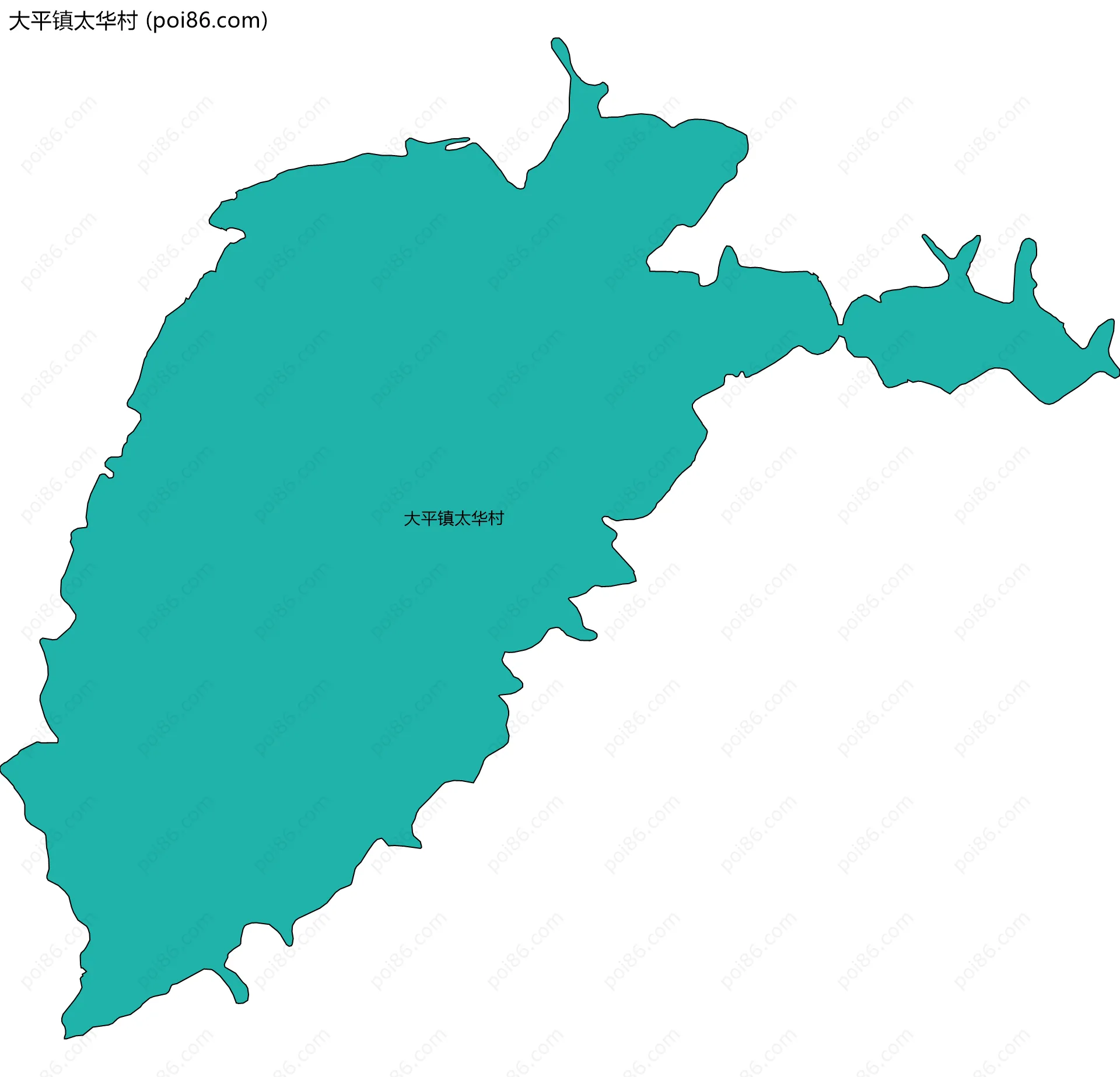 大平镇太华村边界地图