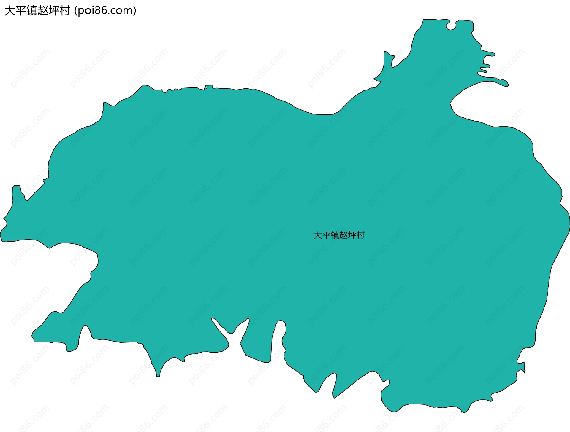 大平镇赵坪村边界地图