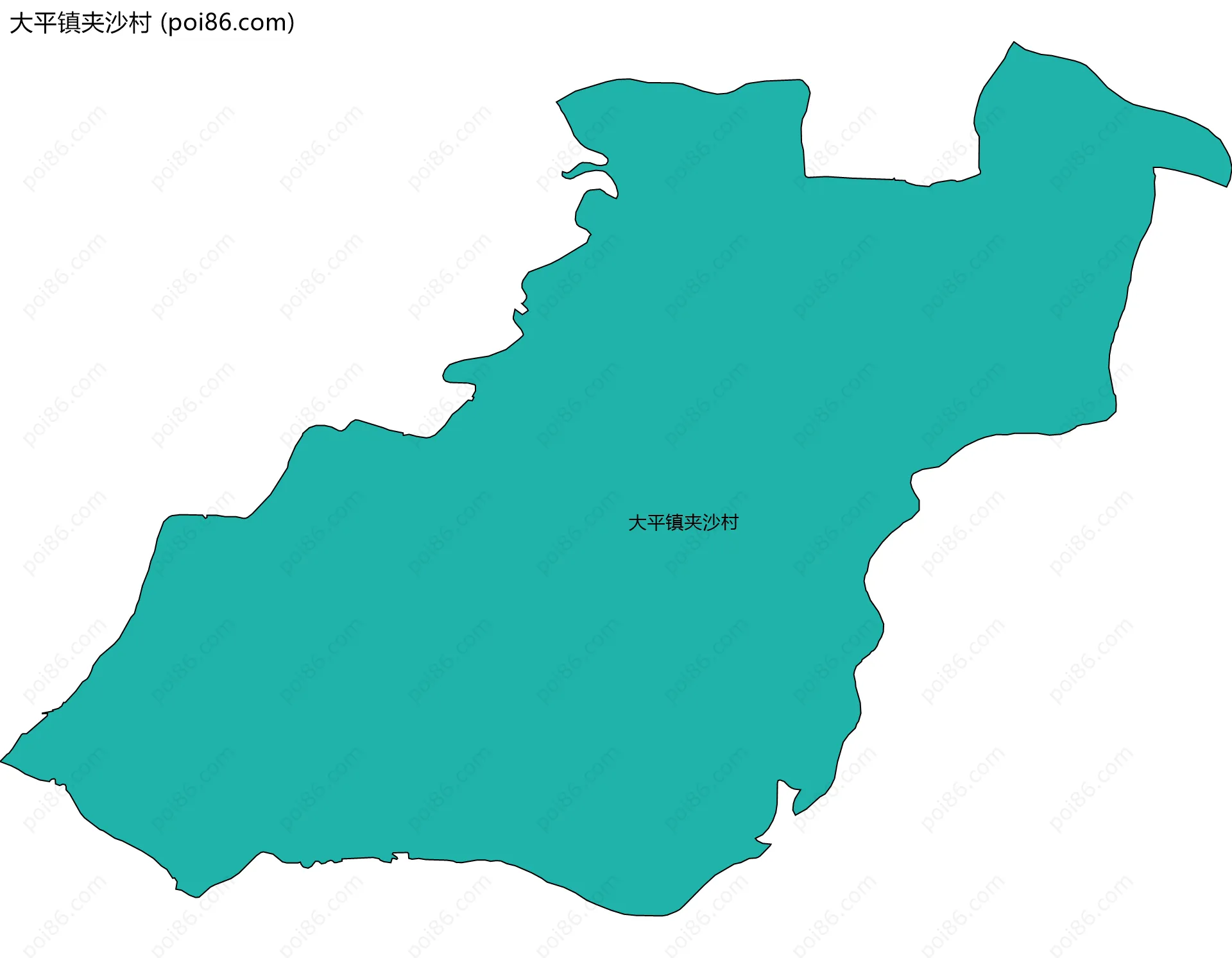大平镇夹沙村边界地图