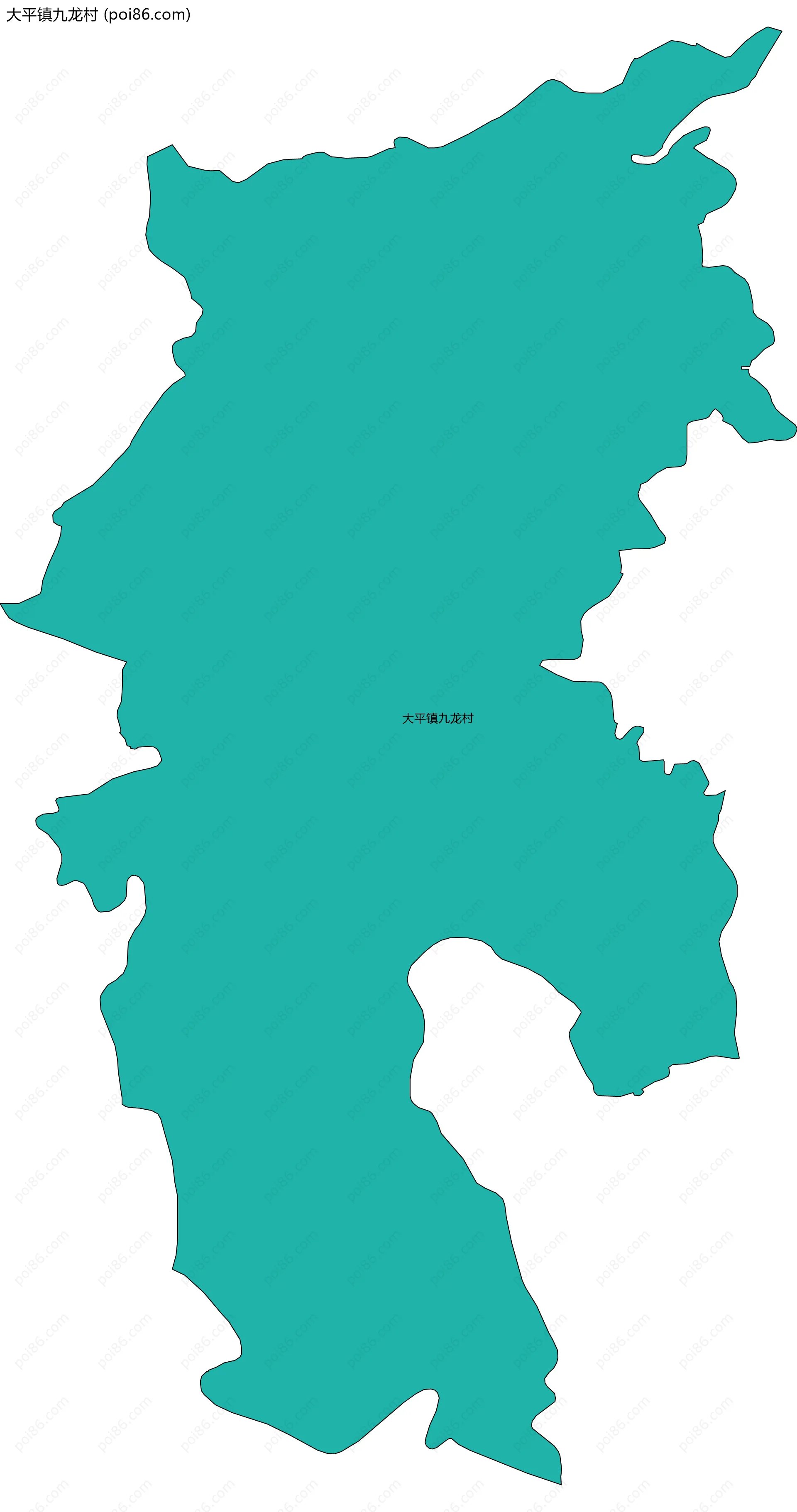 大平镇九龙村边界地图
