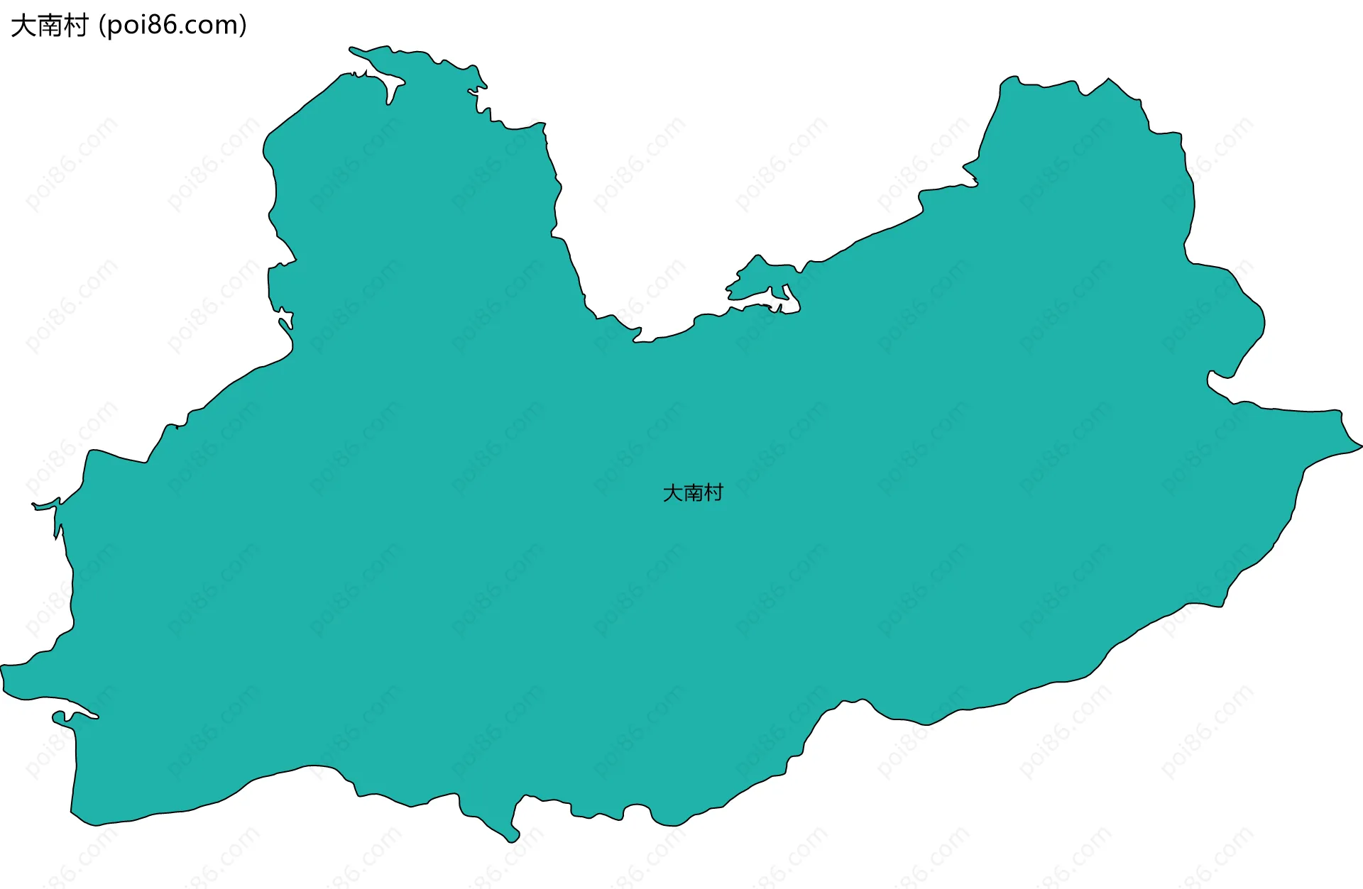 大南村边界地图