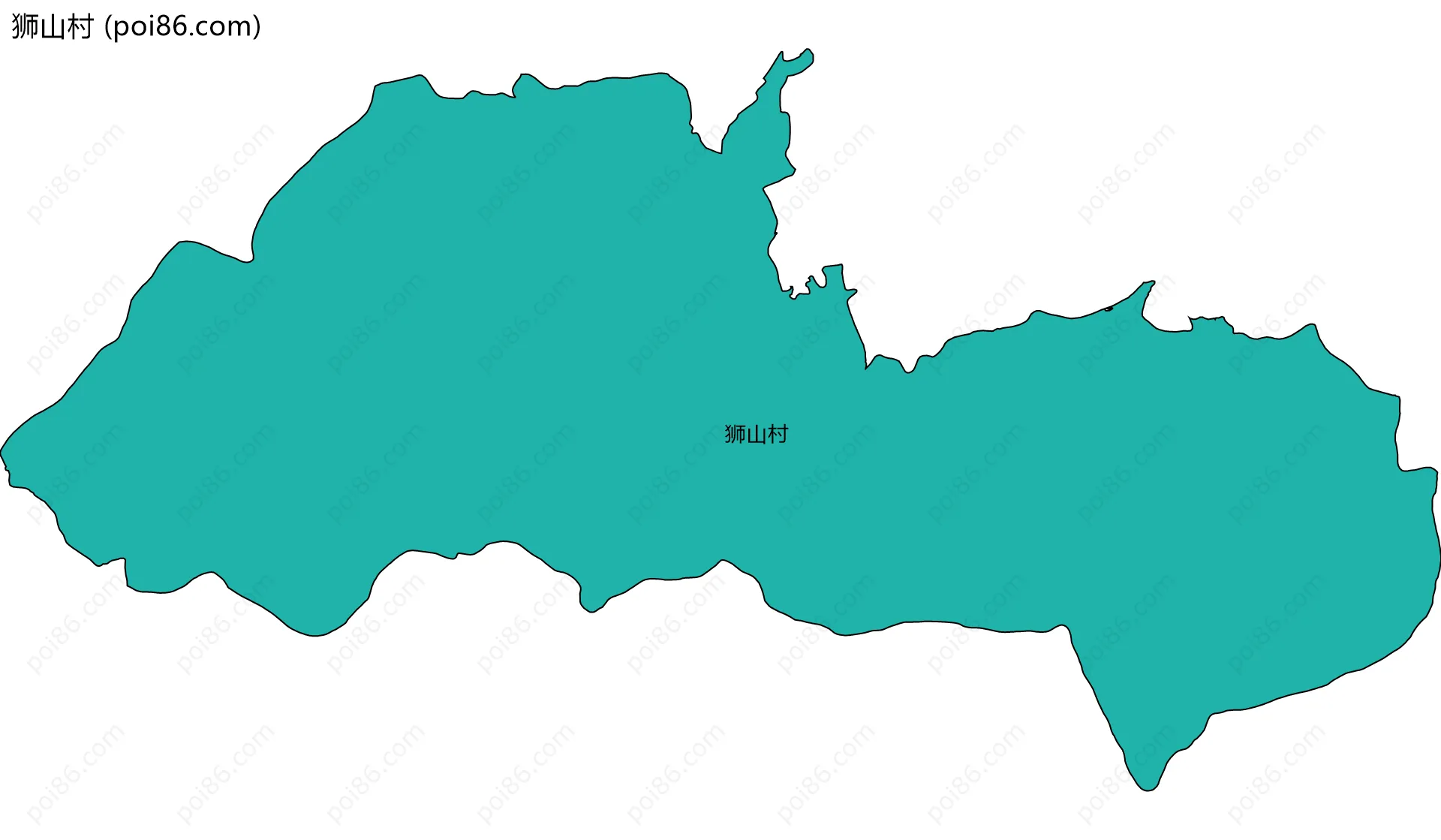 狮山村边界地图