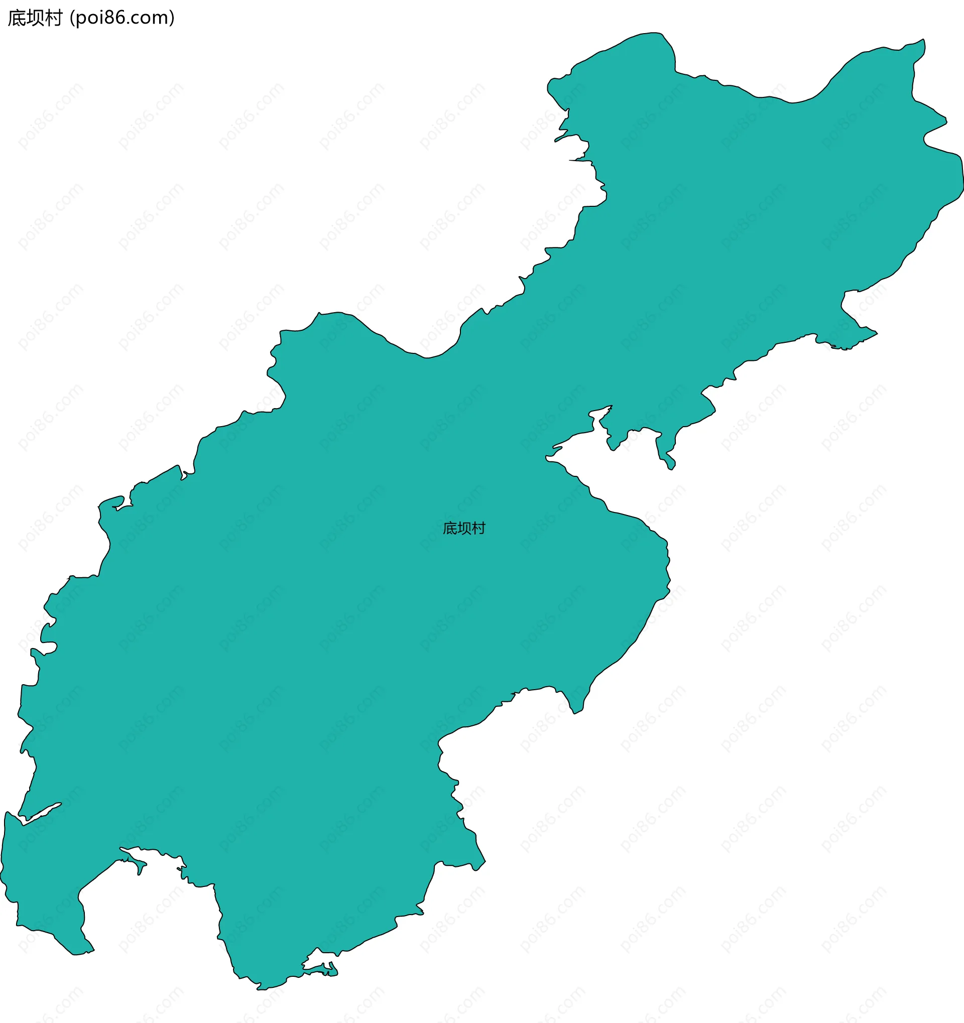 底坝村边界地图