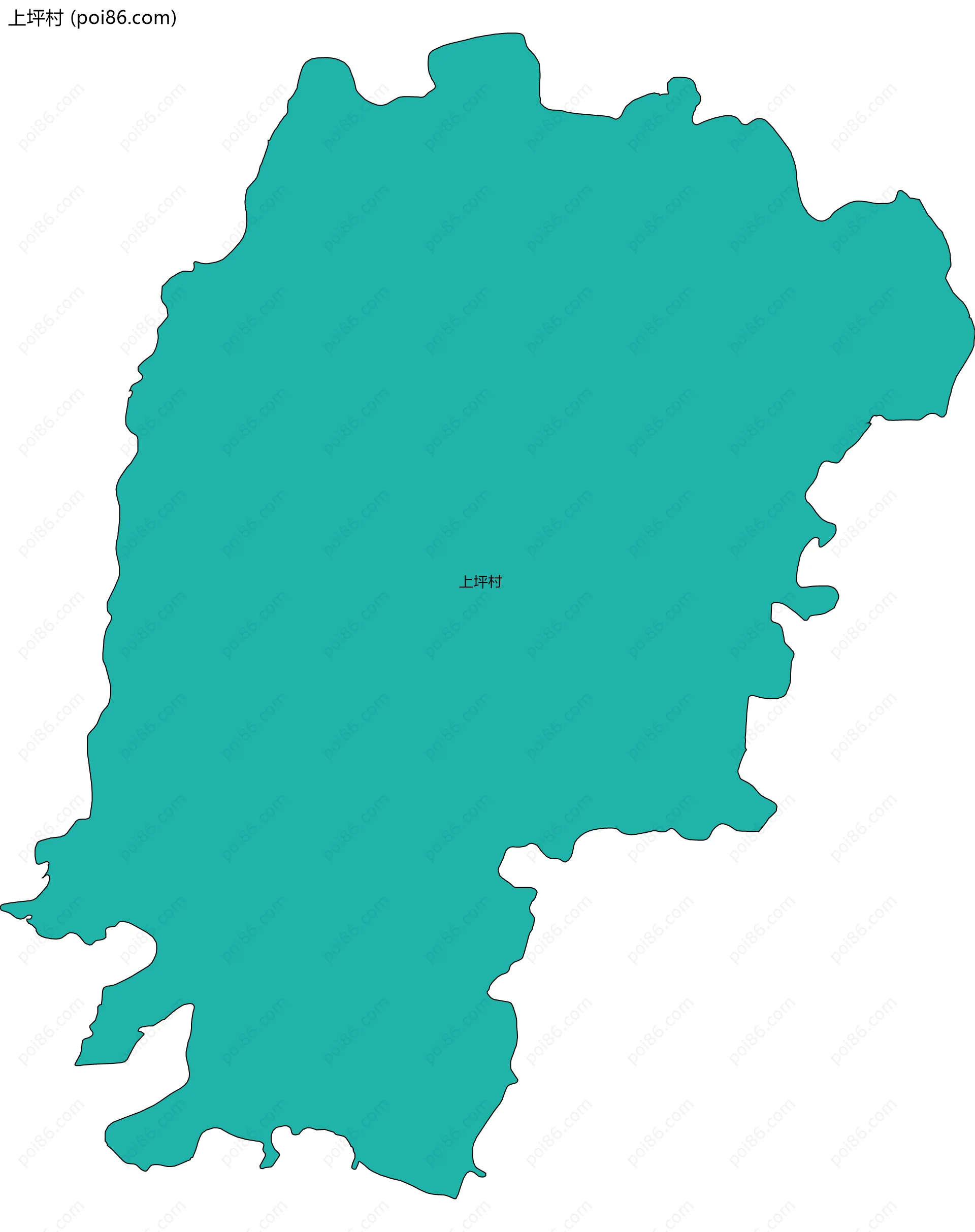 上坪村边界地图