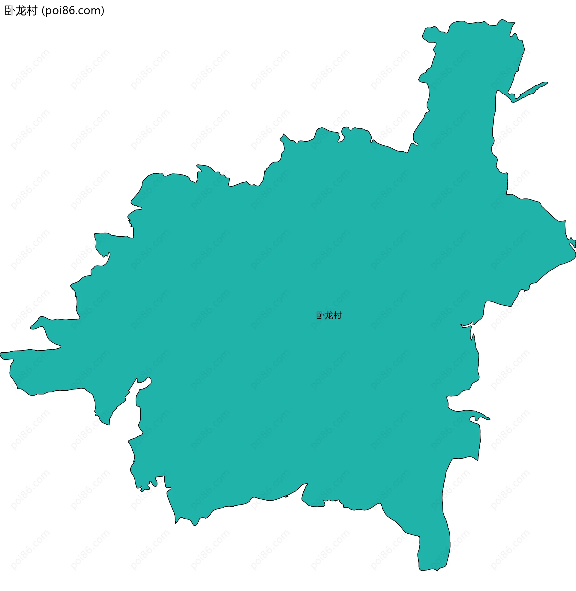 卧龙村边界地图