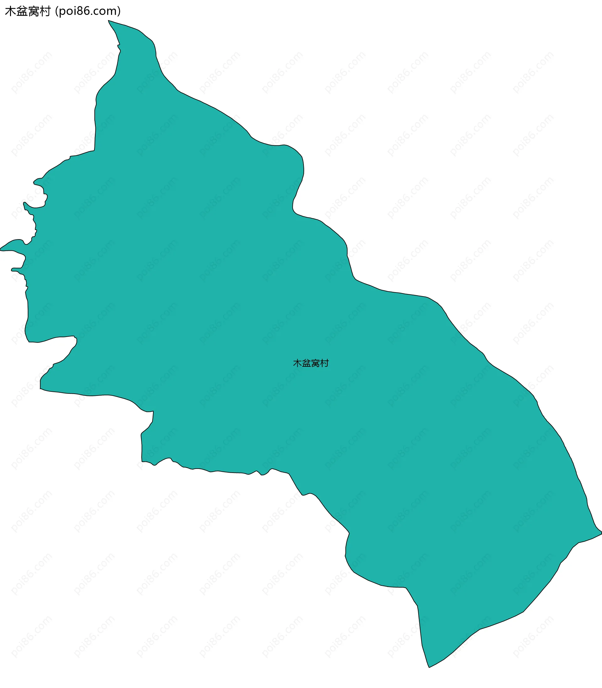 木盆窝村边界地图