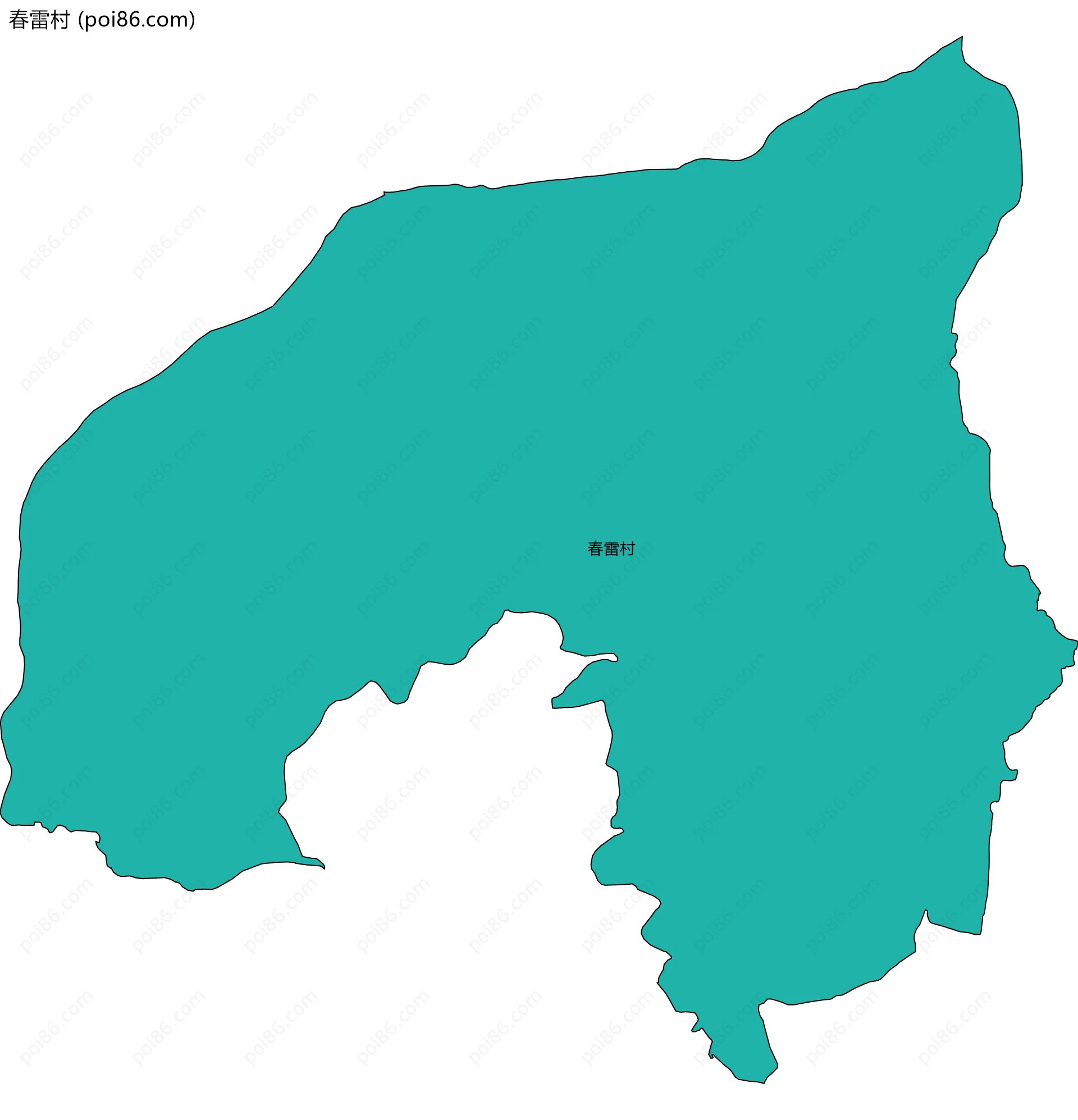 春雷村边界地图