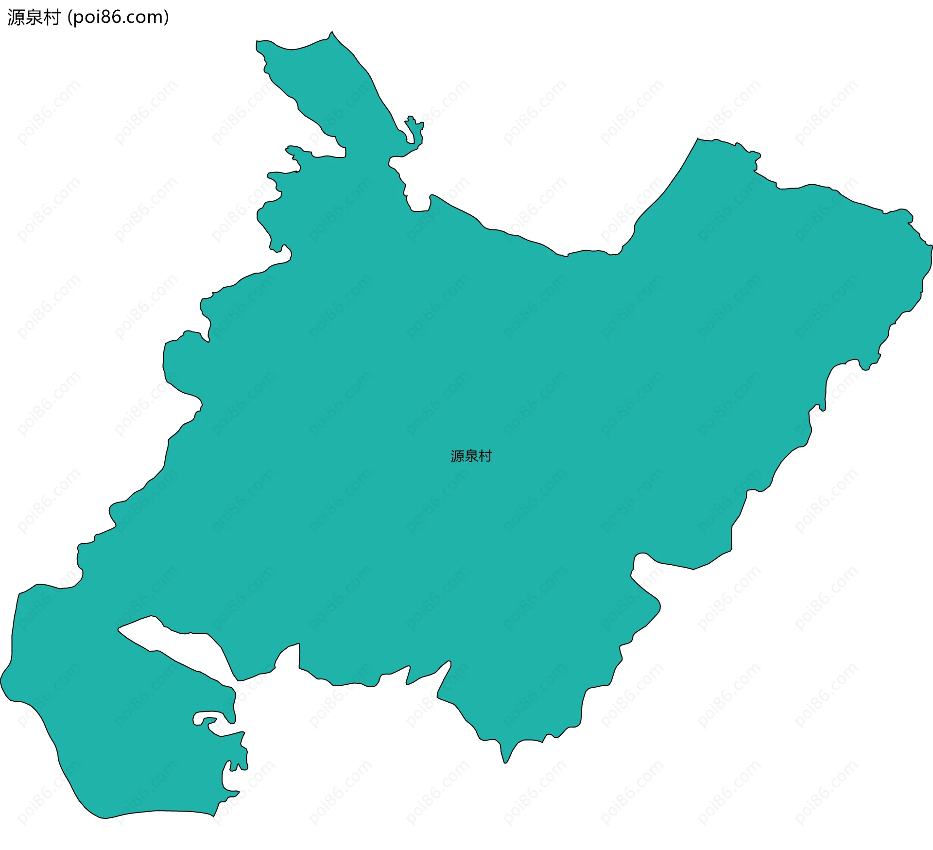 源泉村边界地图