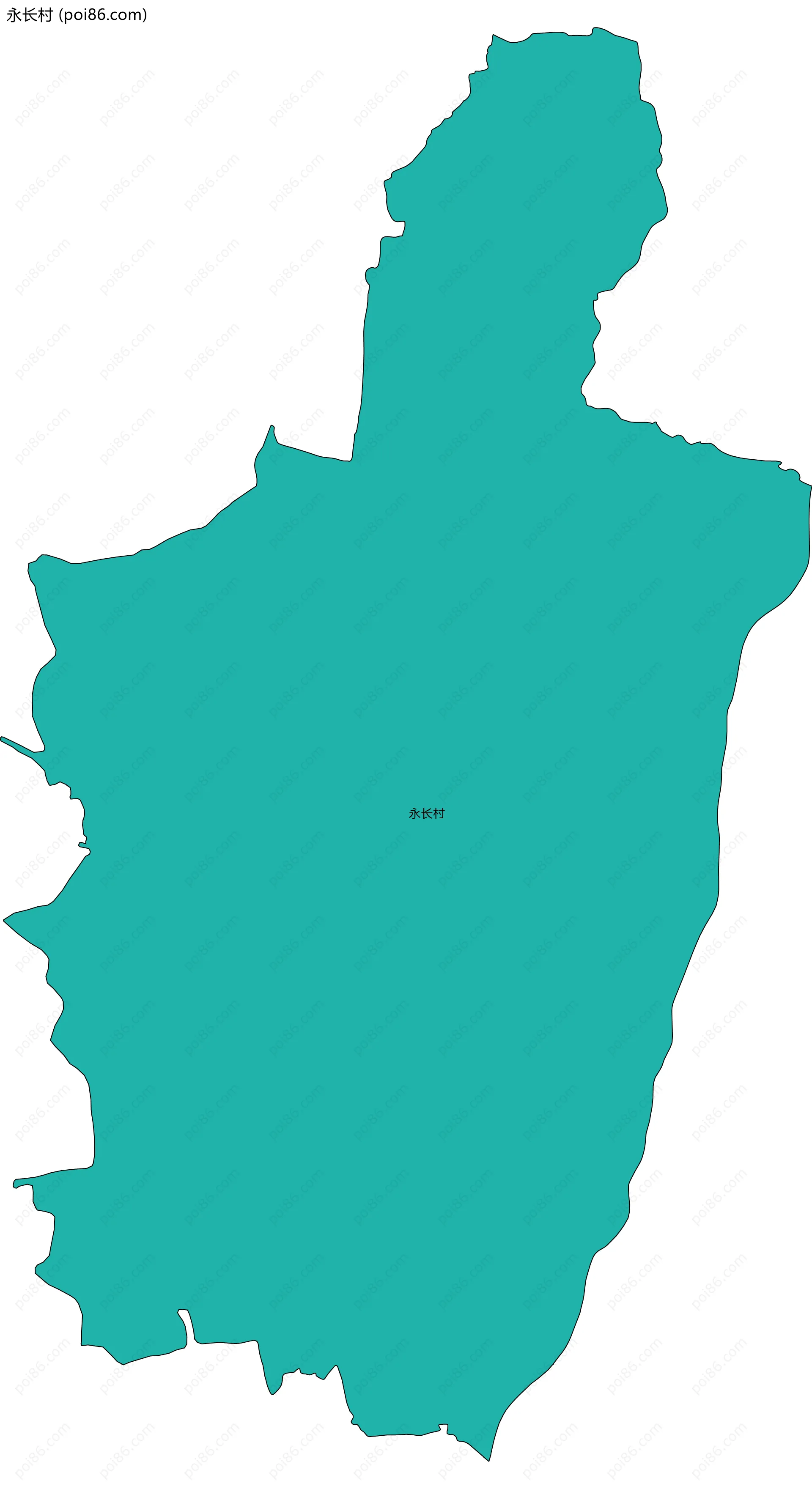 永长村边界地图