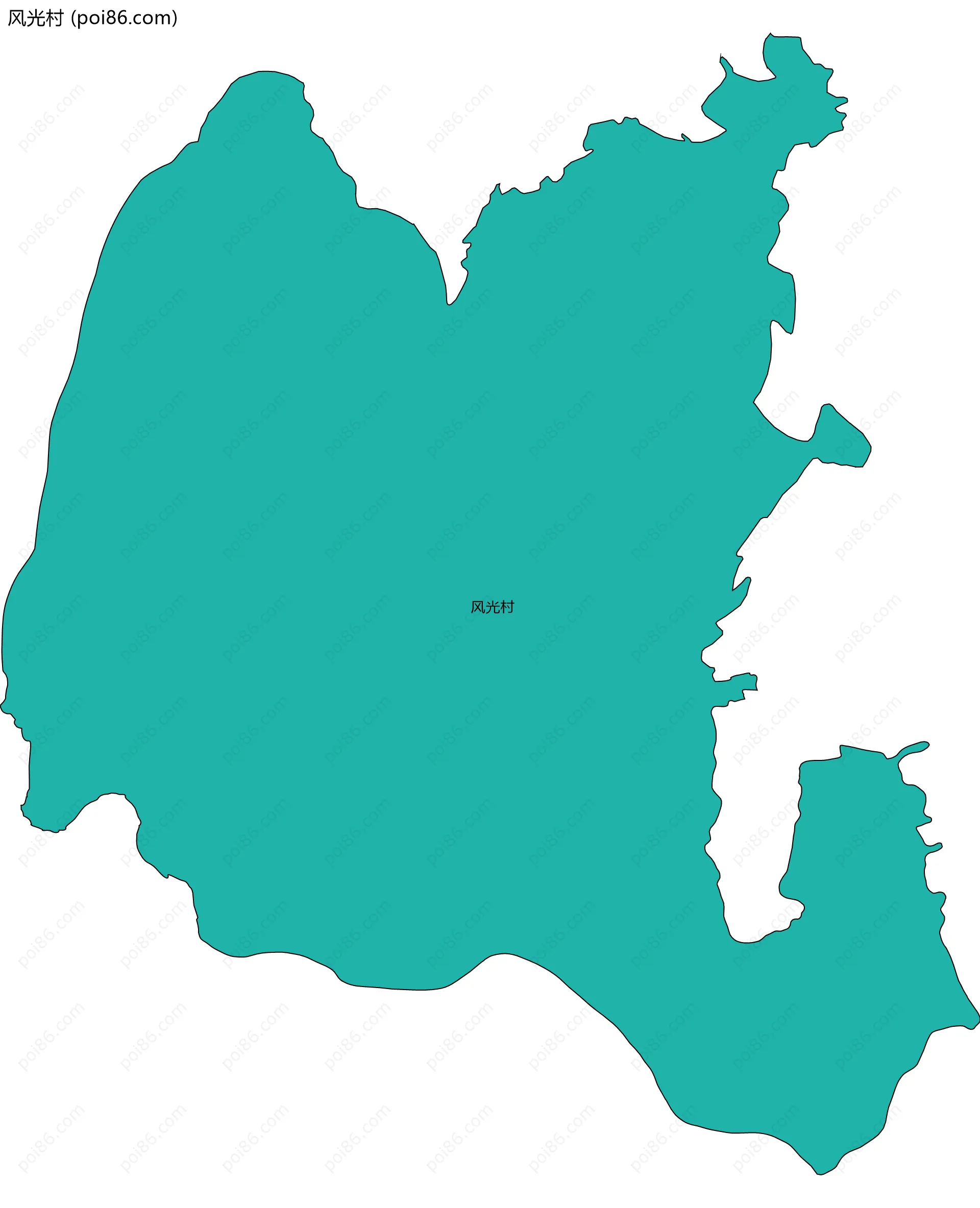 风光村边界地图