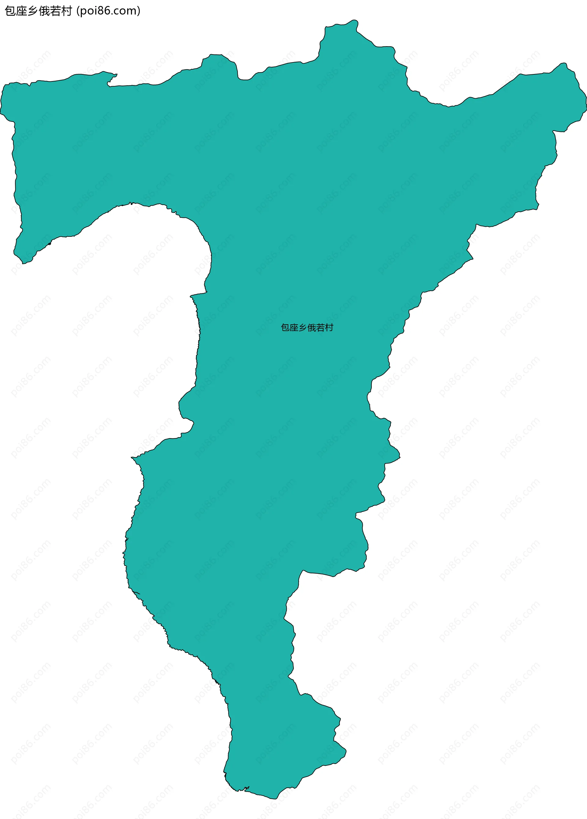 包座乡俄若村边界地图