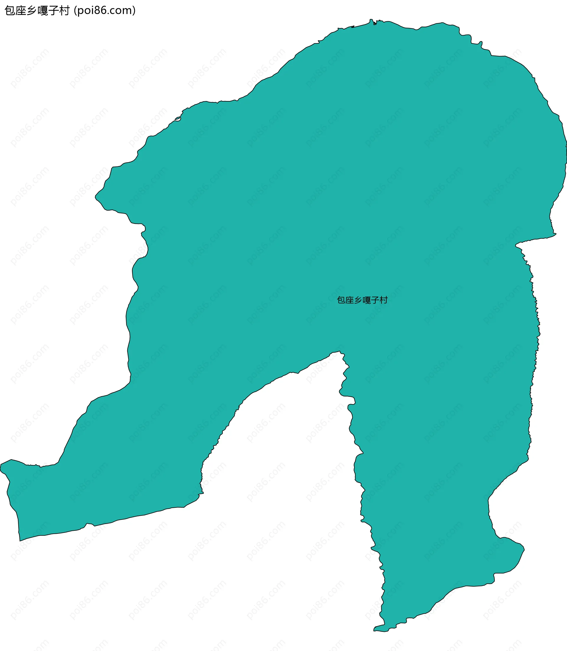 包座乡嘎子村边界地图
