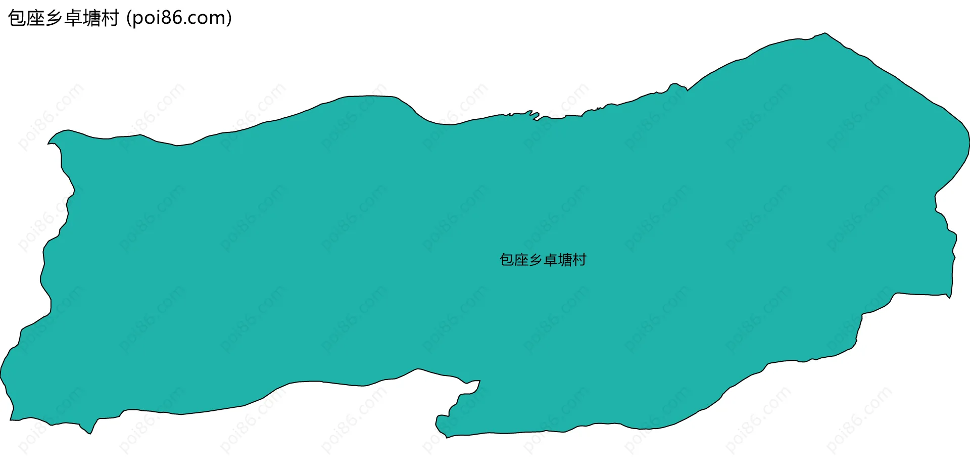 包座乡卓塘村边界地图