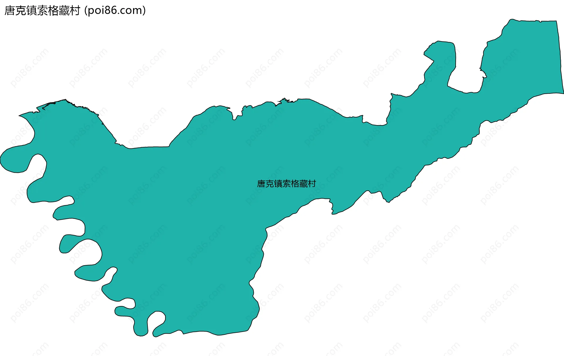 唐克镇索格藏村边界地图