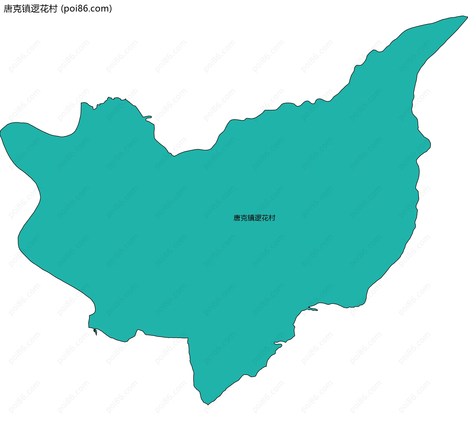 唐克镇逻花村边界地图
