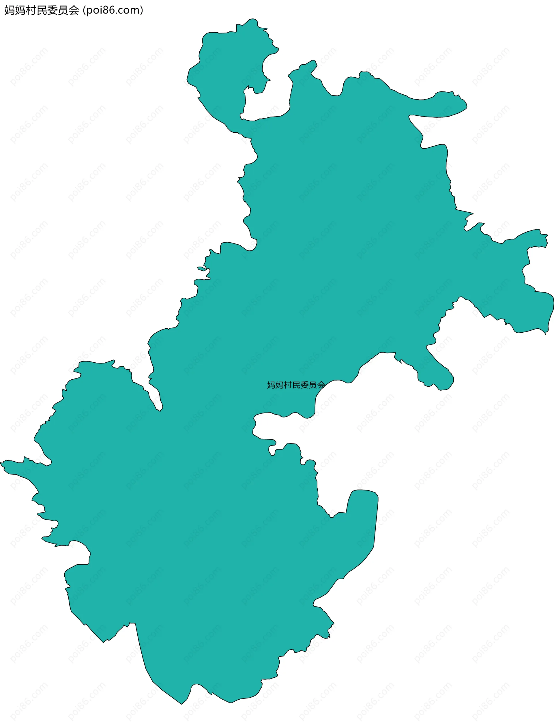 妈妈村民委员会边界地图