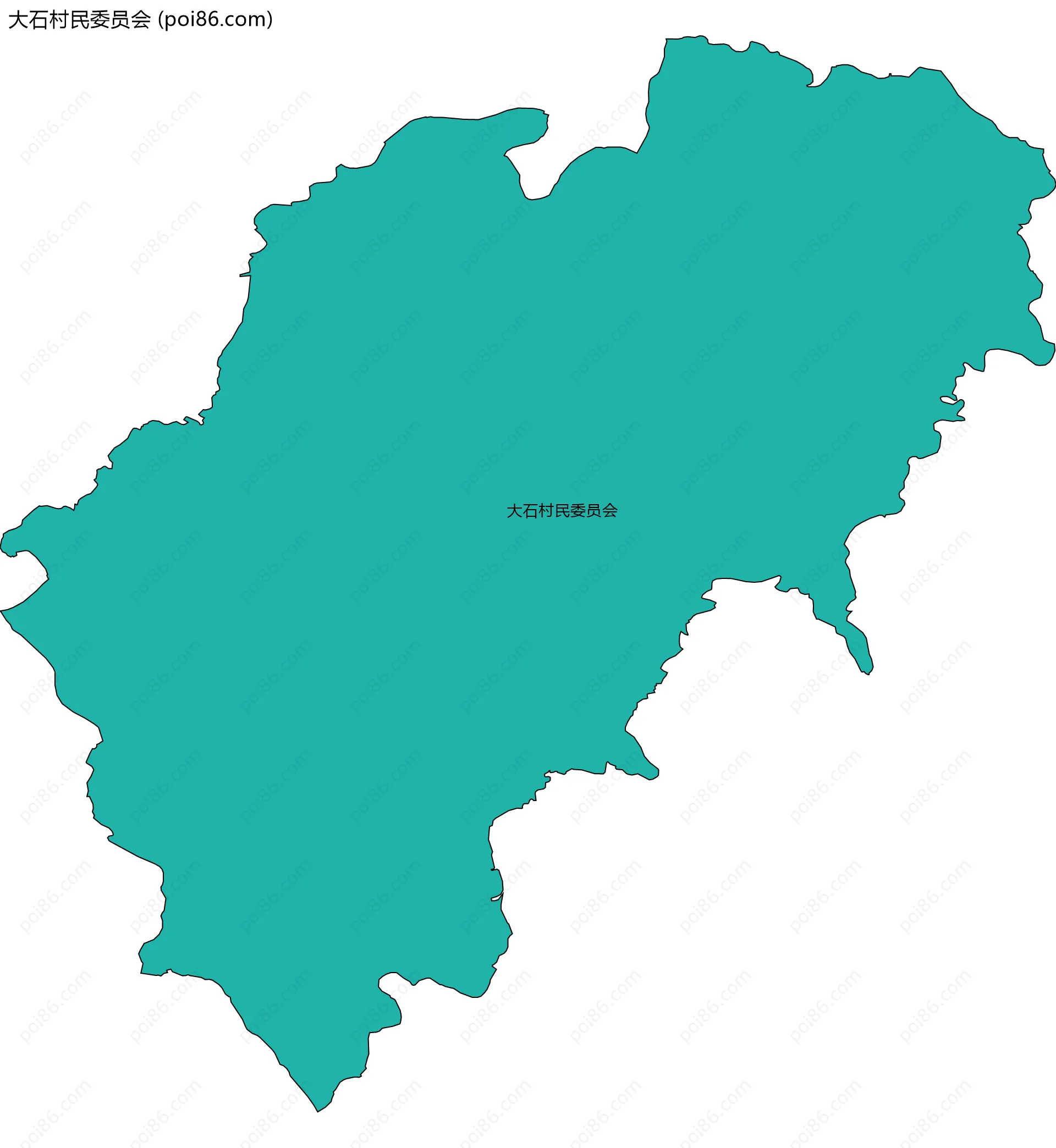 大石村民委员会边界地图
