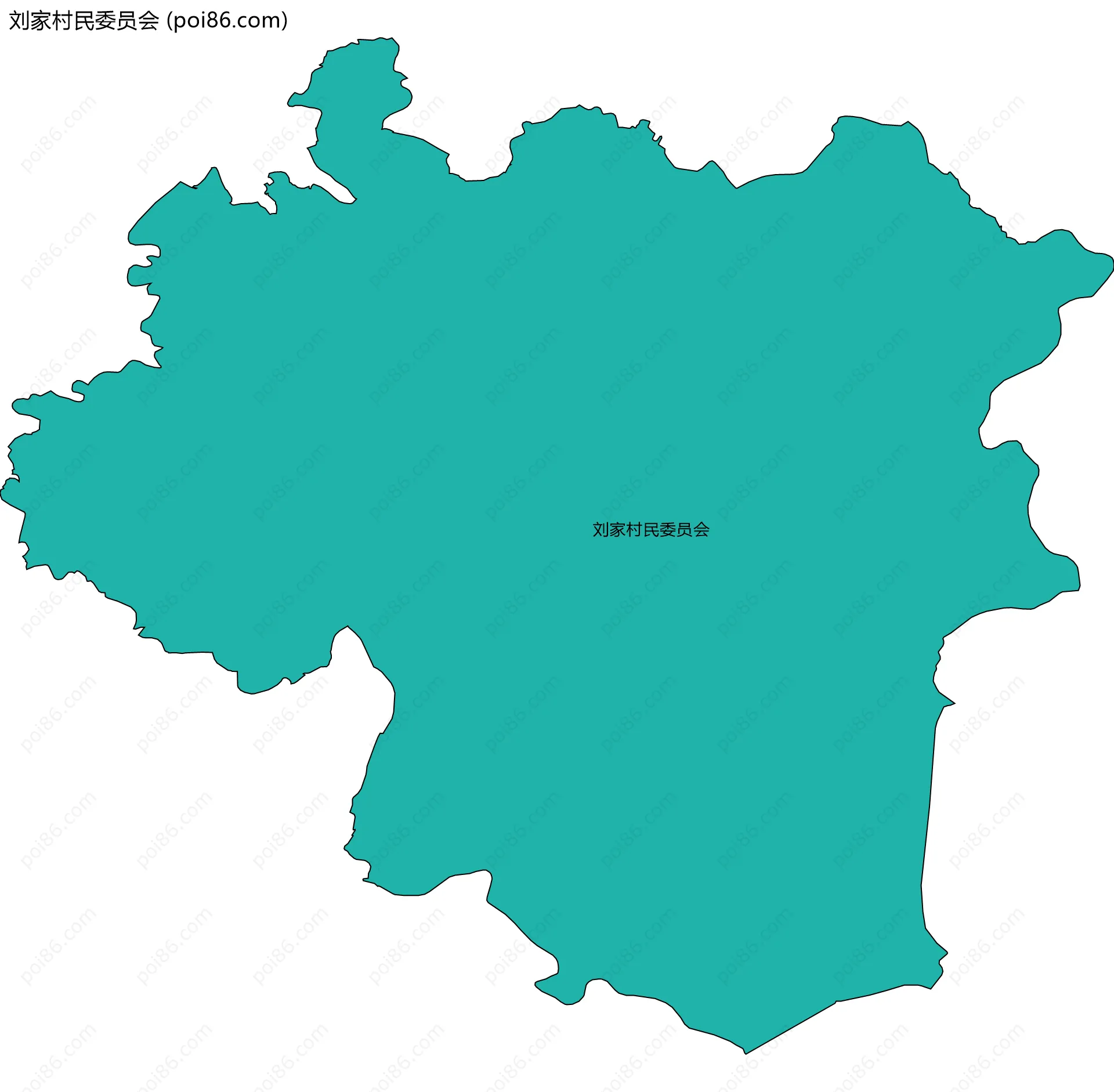 刘家村民委员会边界地图