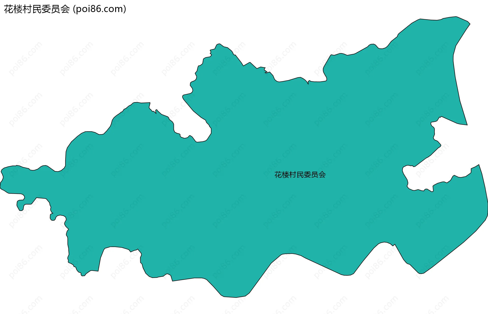 花楼村民委员会边界地图