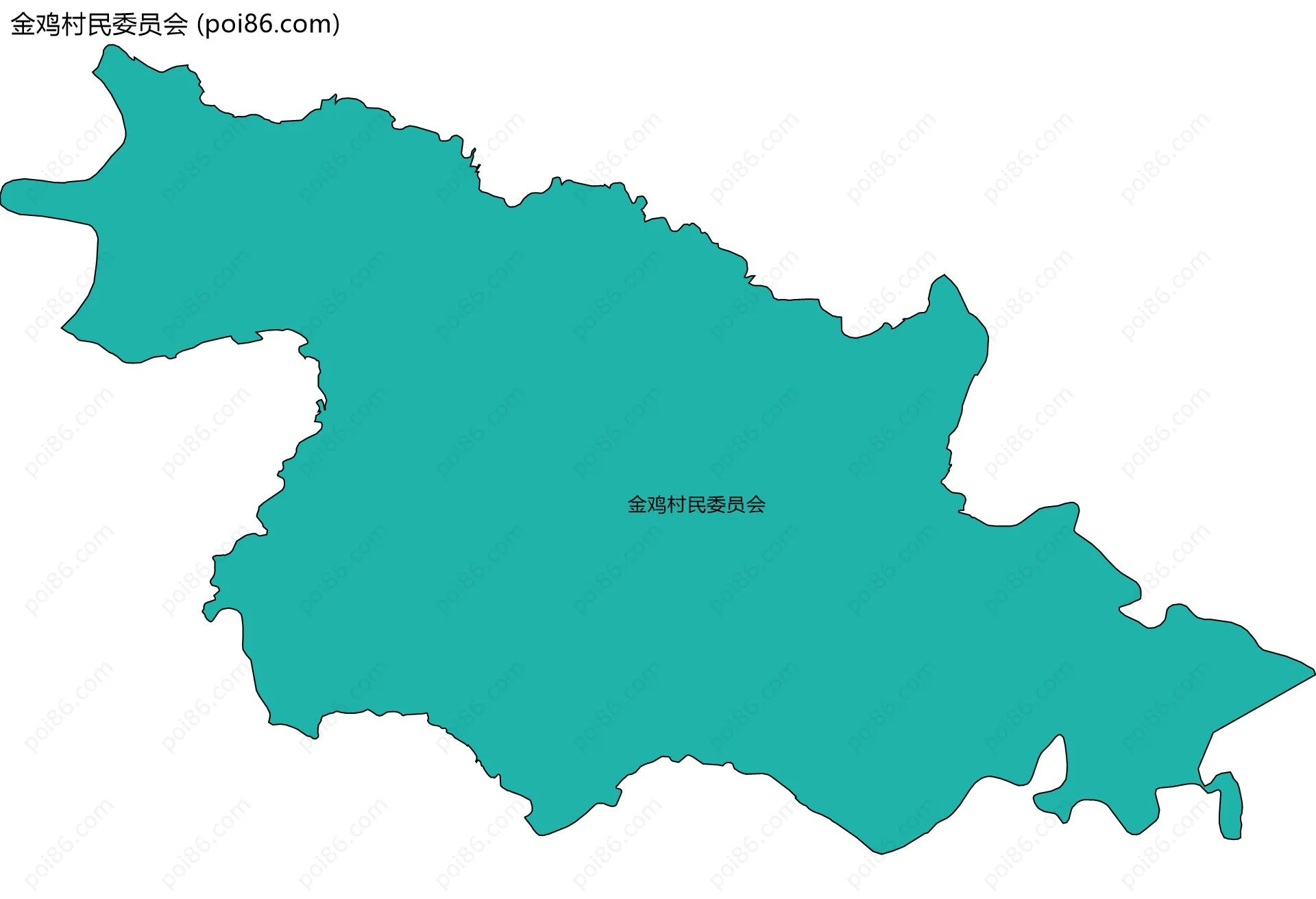 金鸡村民委员会边界地图