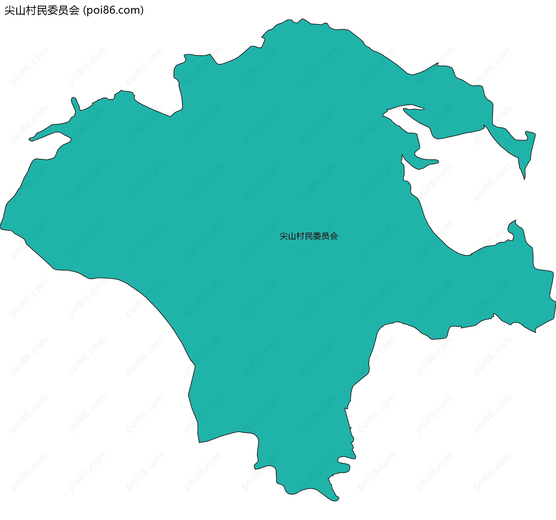 尖山村民委员会边界地图