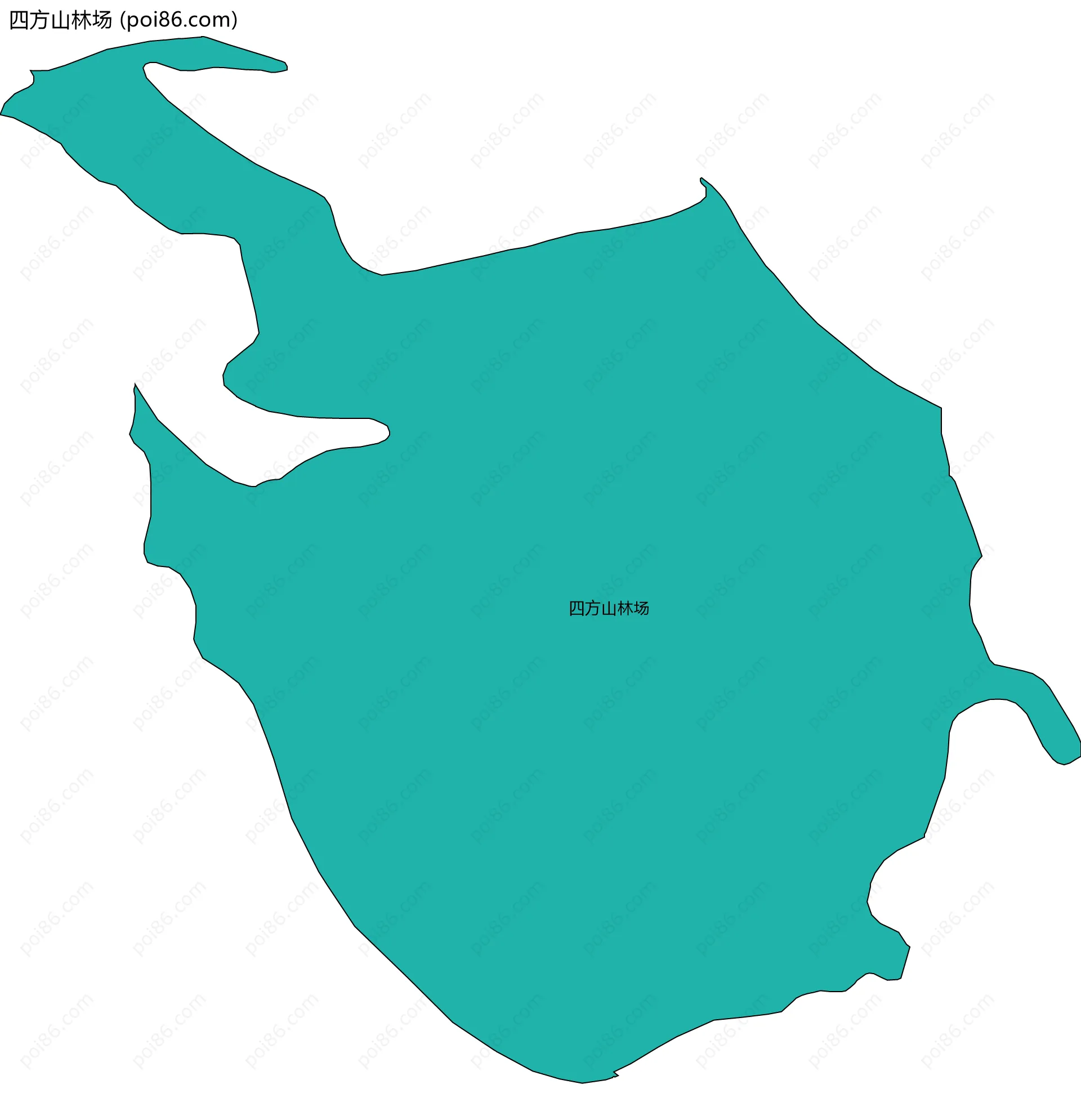 四方山林场边界地图