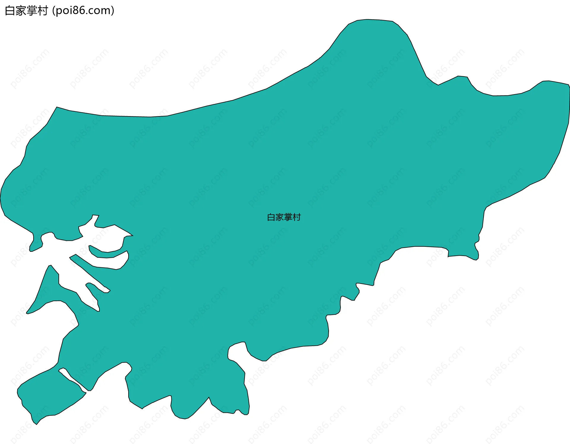 白家掌村边界地图