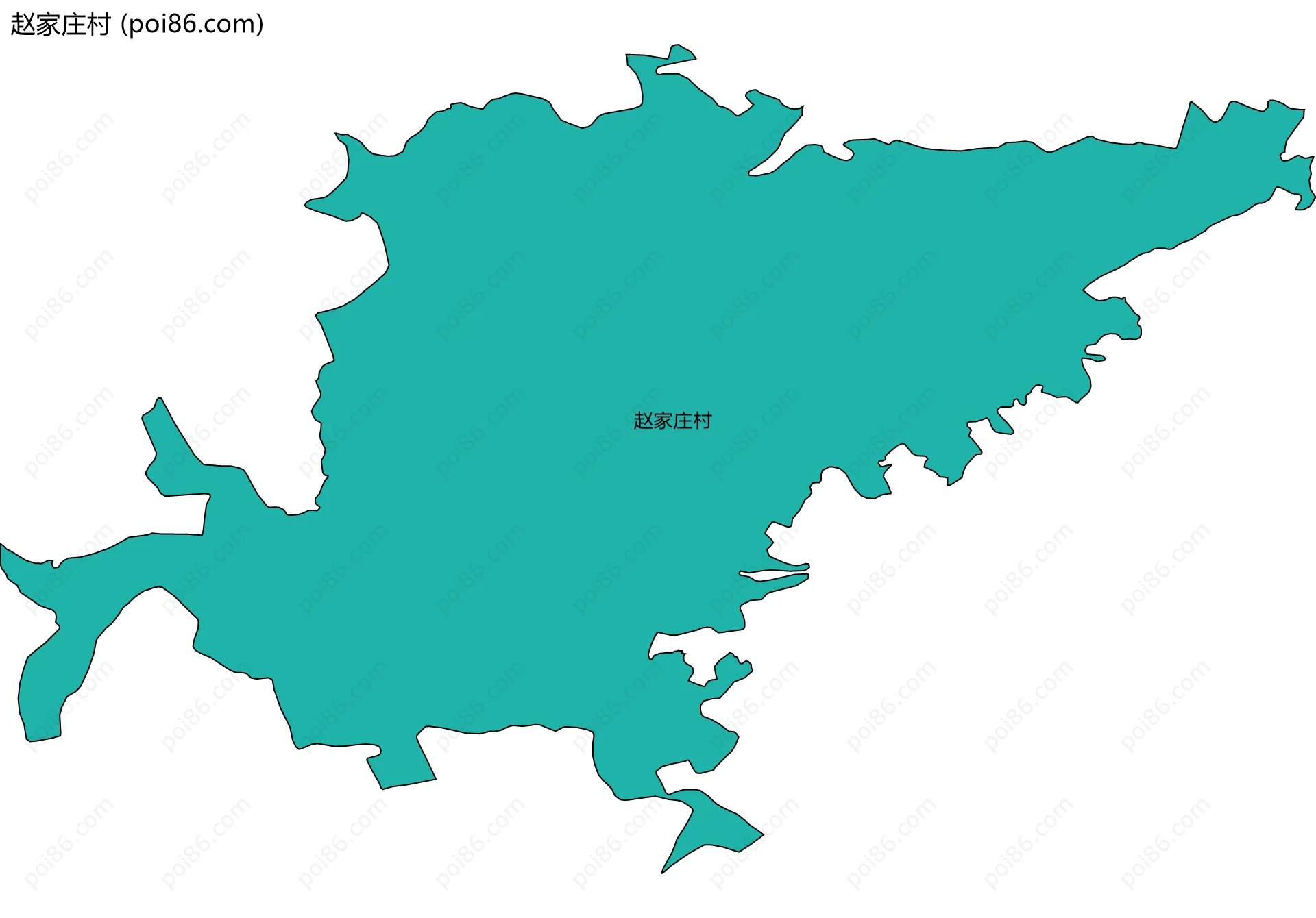 赵家庄村边界地图