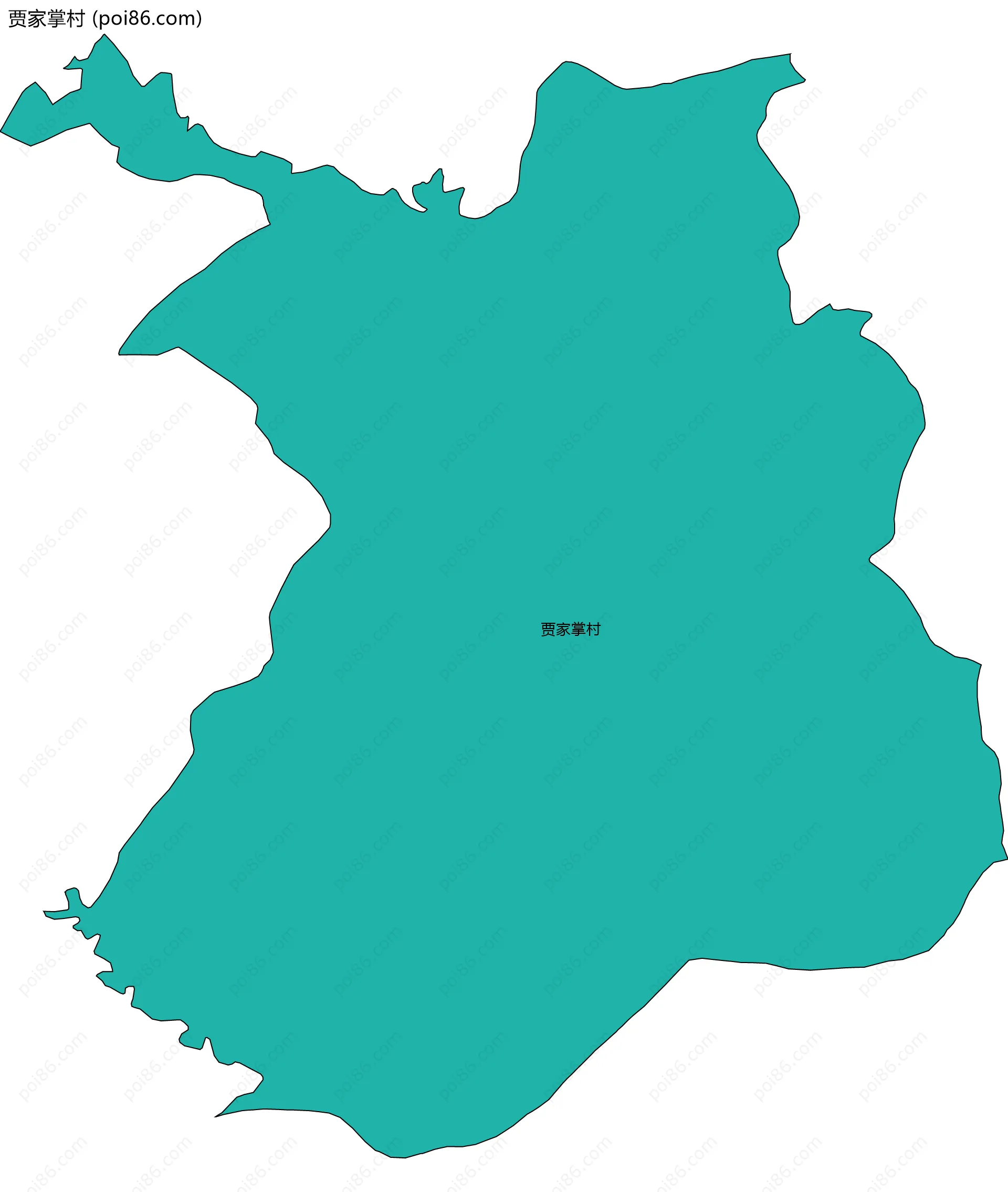 贾家掌村边界地图