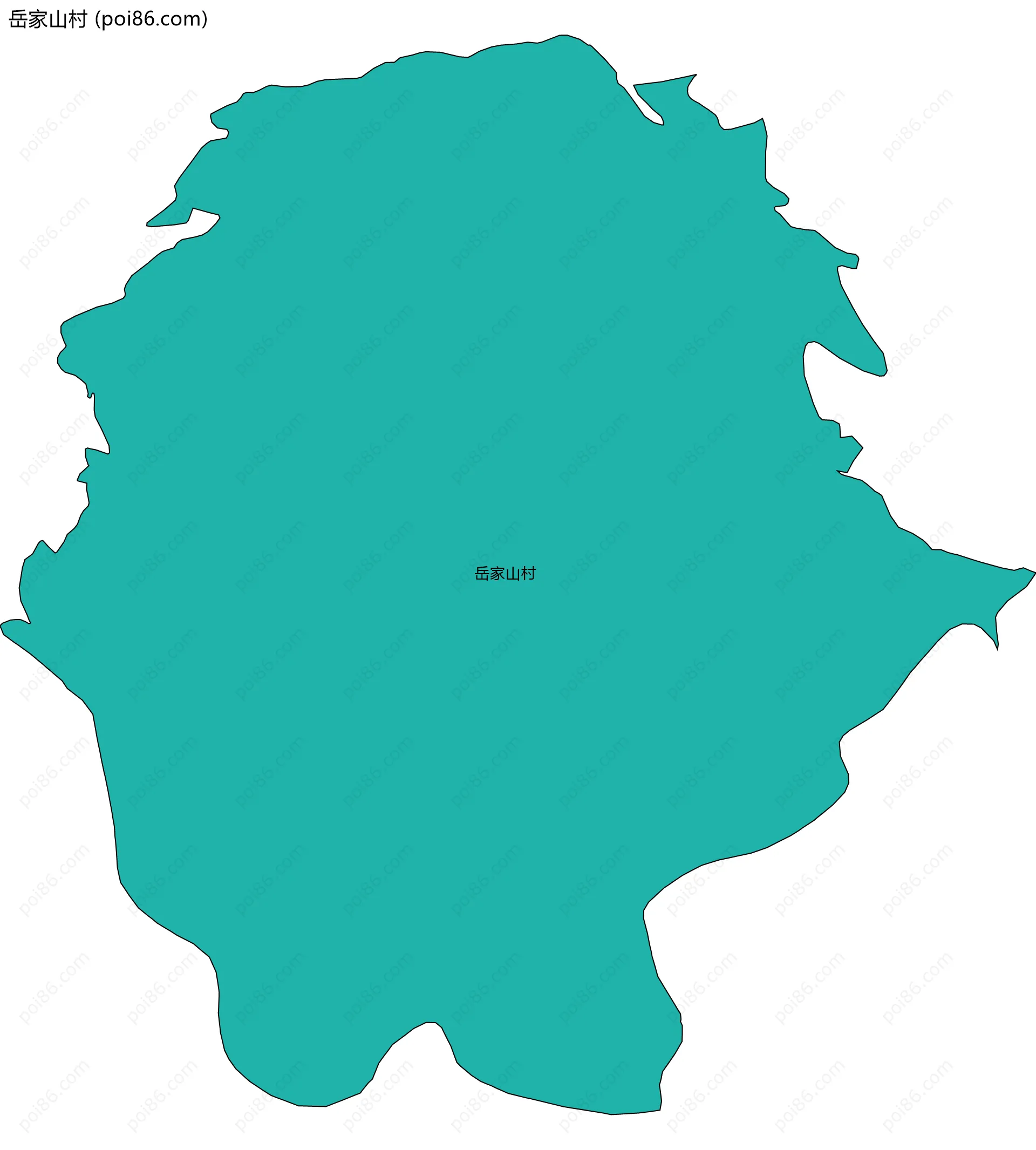 岳家山村边界地图