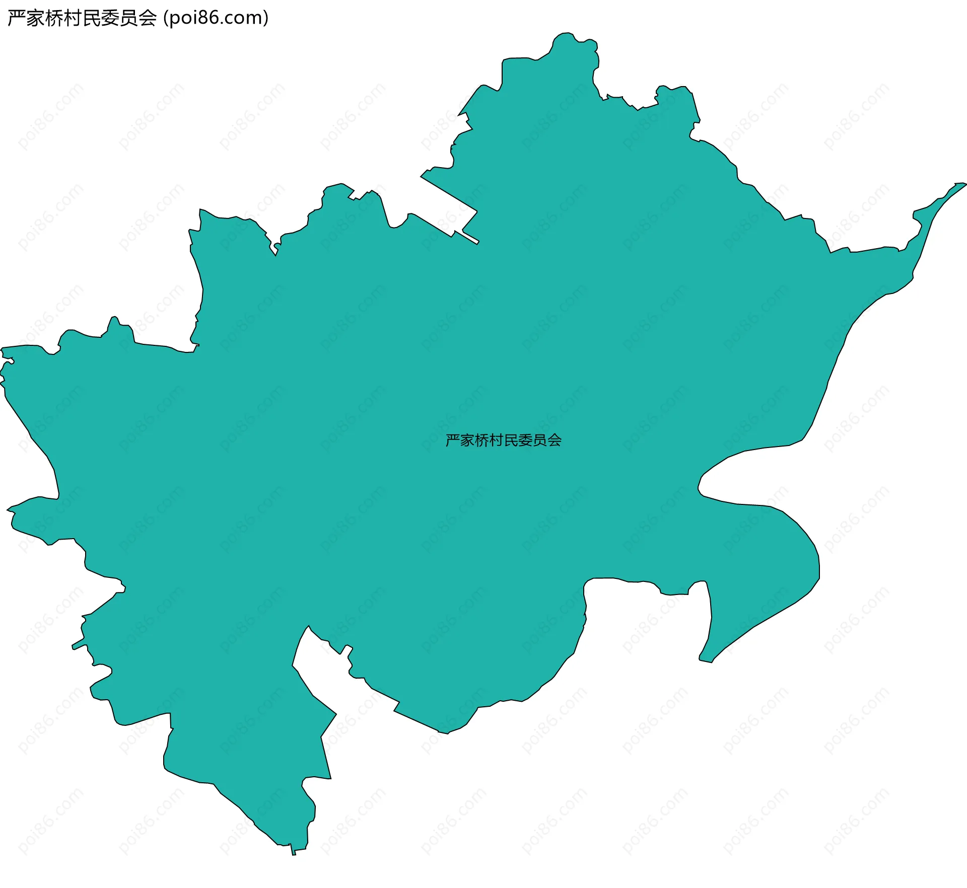 严家桥村民委员会边界地图