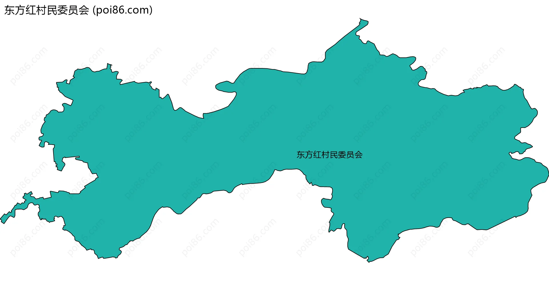 东方红村民委员会边界地图