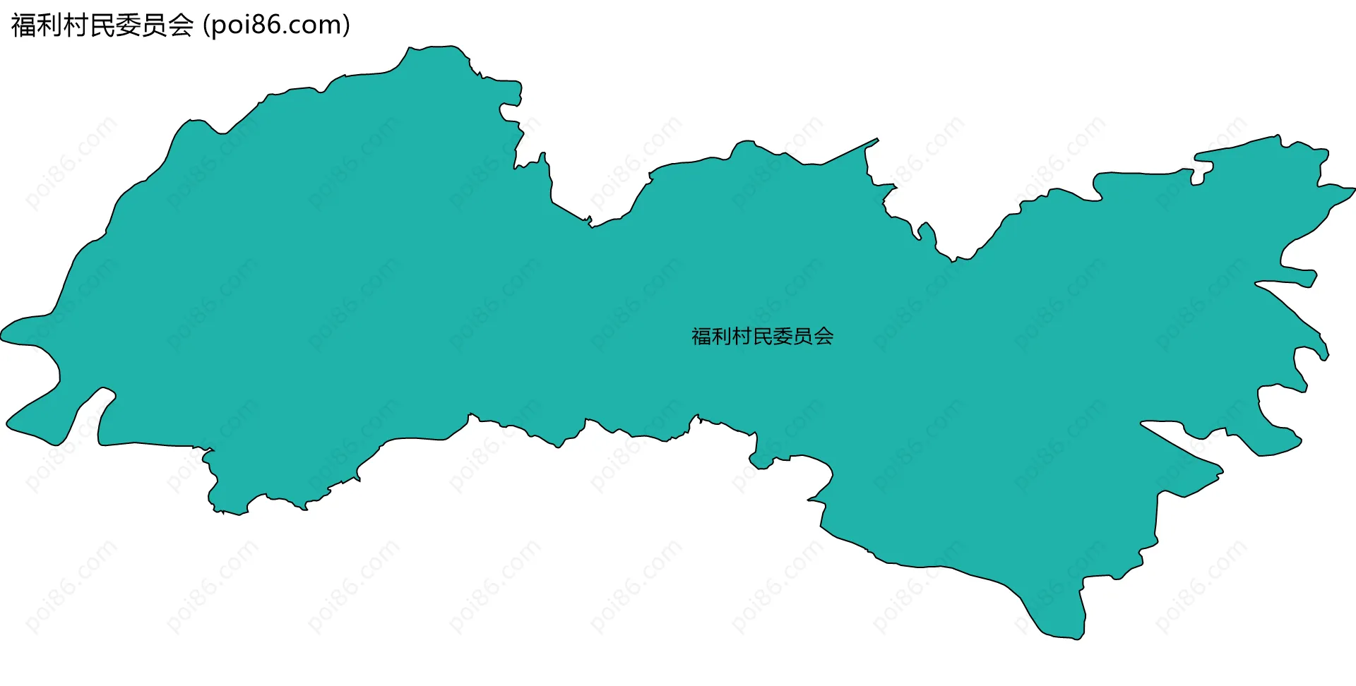 福利村民委员会边界地图