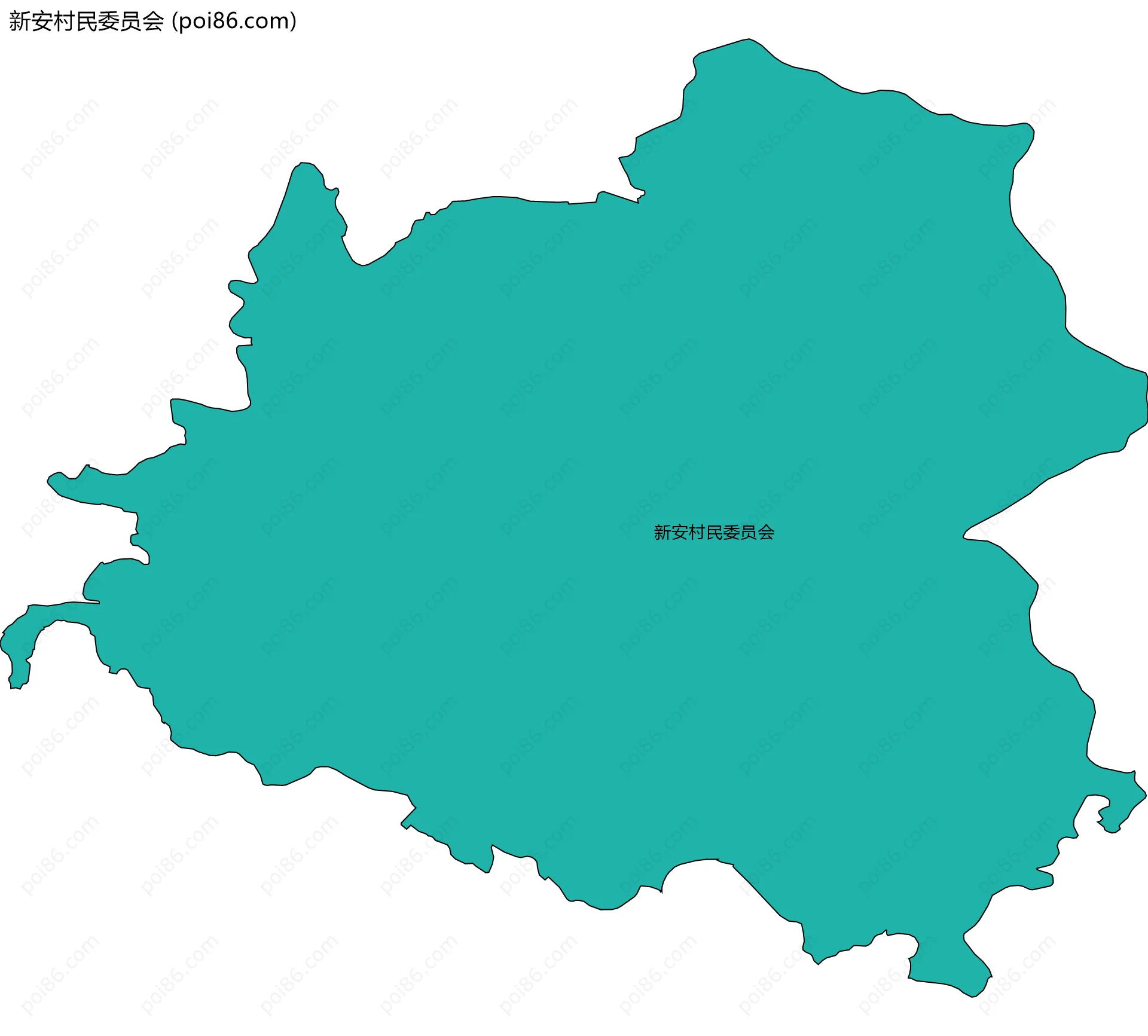 新安村民委员会边界地图