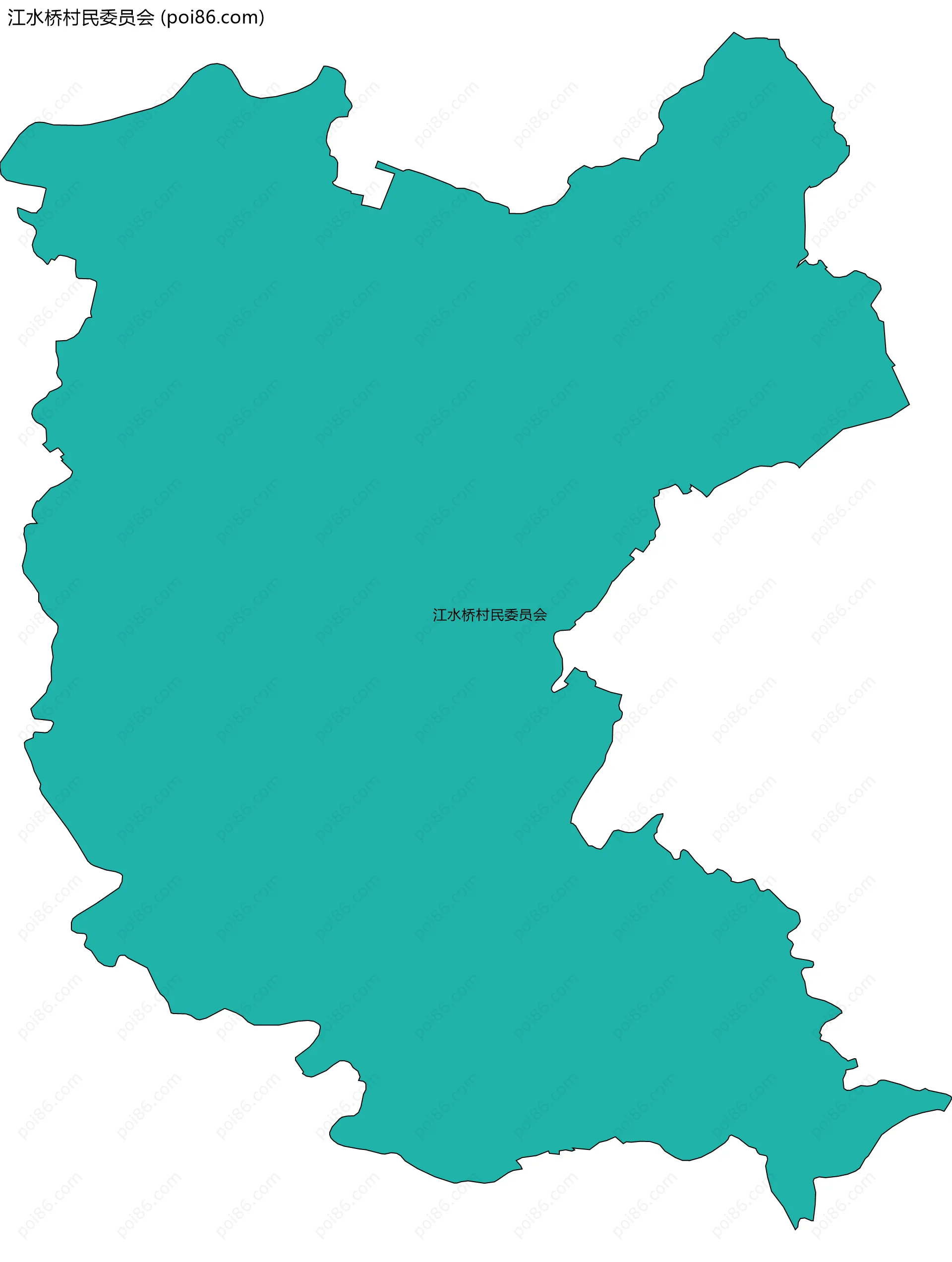 江水桥村民委员会边界地图