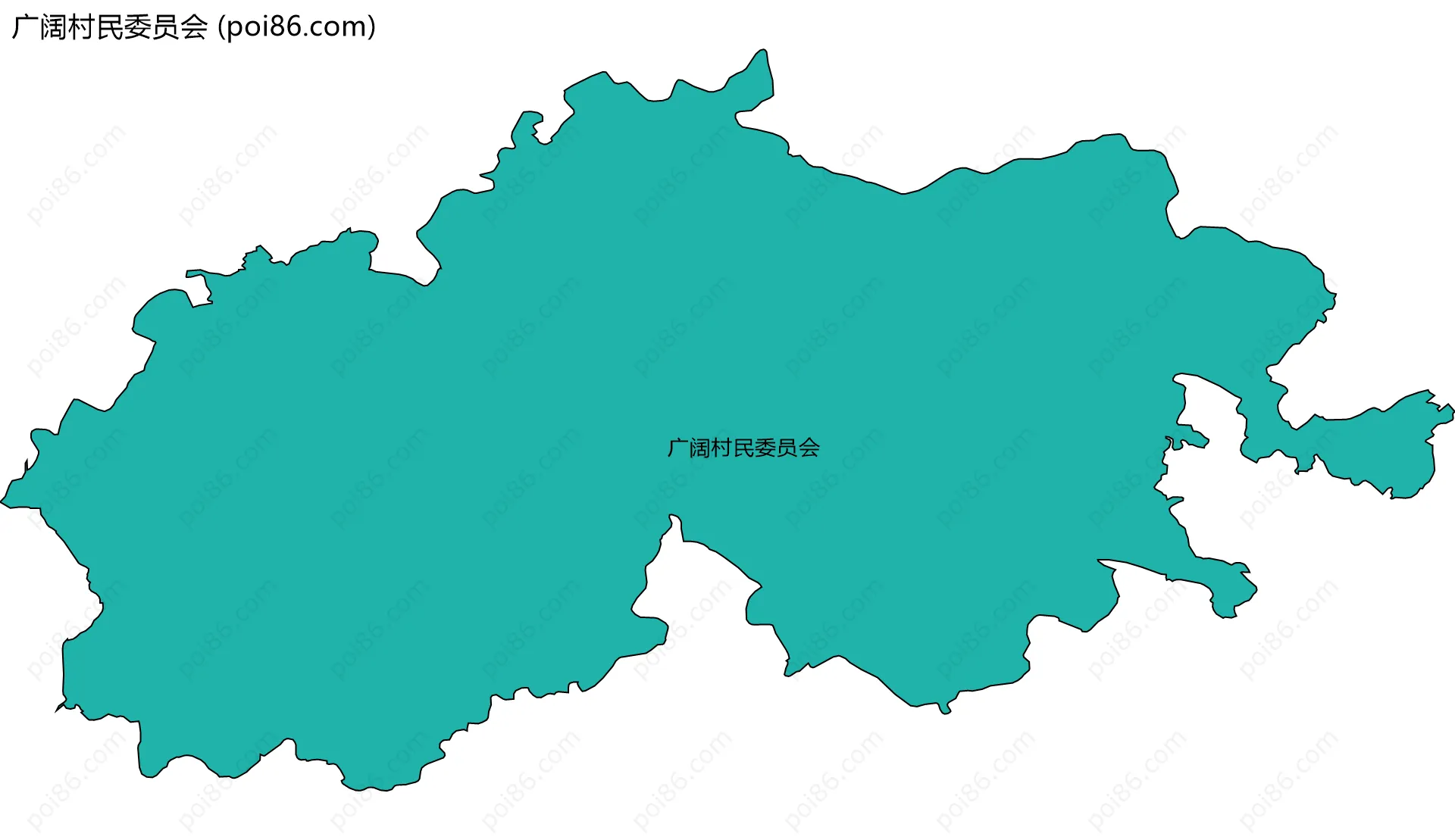 广阔村民委员会边界地图